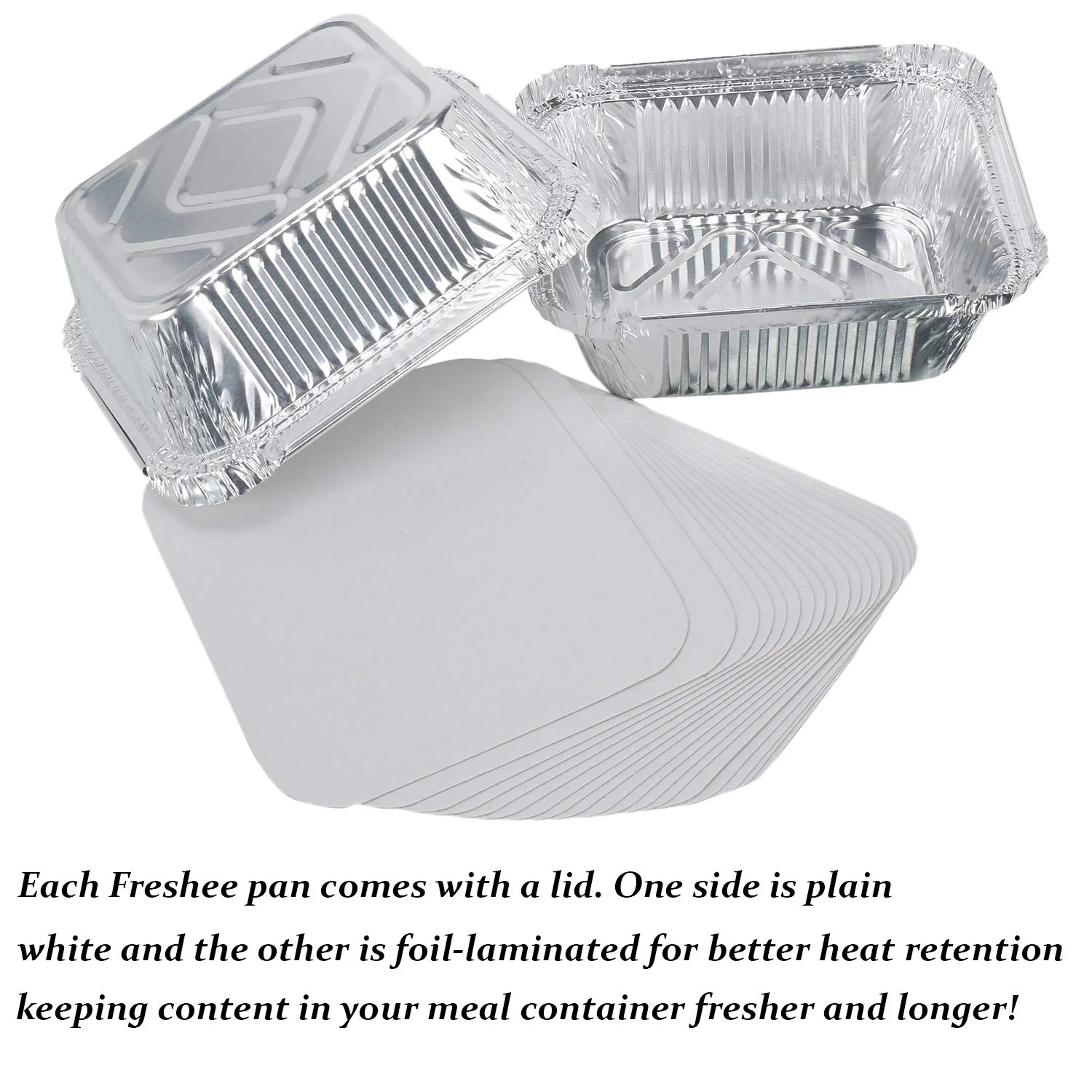Freshee Aluminium Food Container with Lid — 450 ml — 10 Pc - Image 4