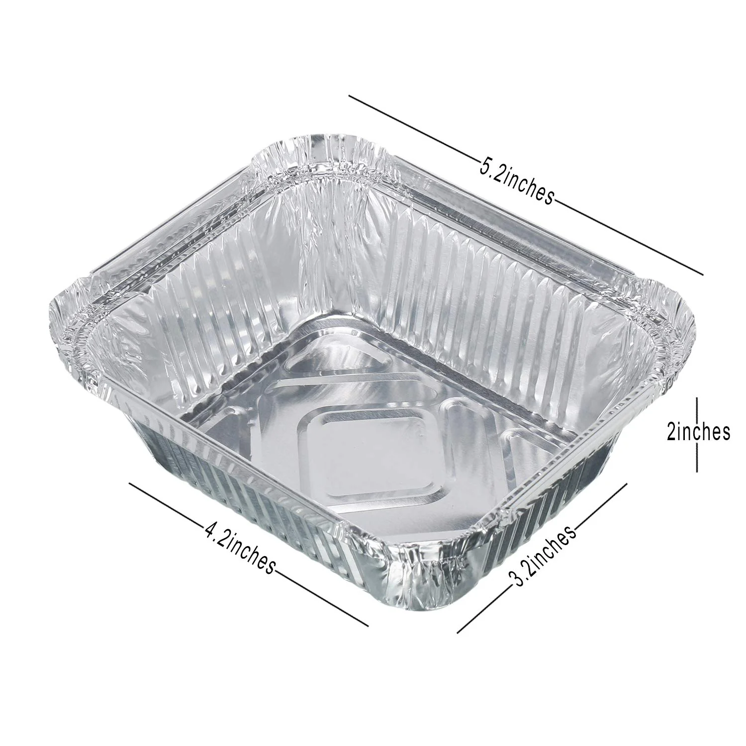 Freshee Aluminium Food Container with Lid — 450 ml — 10 Pc - Image 8