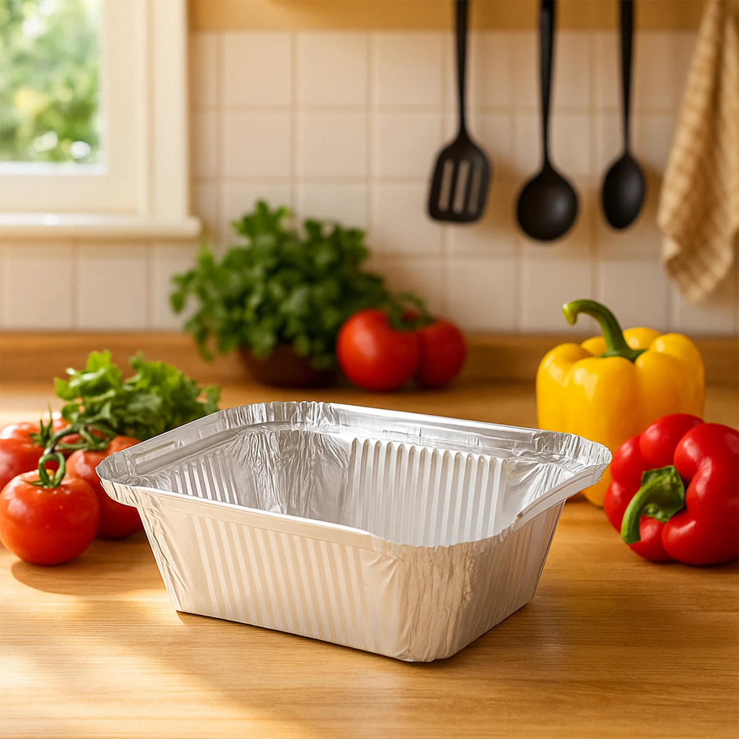 Freshee Aluminium Food Container with Lid — 450 ml — 10 Pc - Image 9