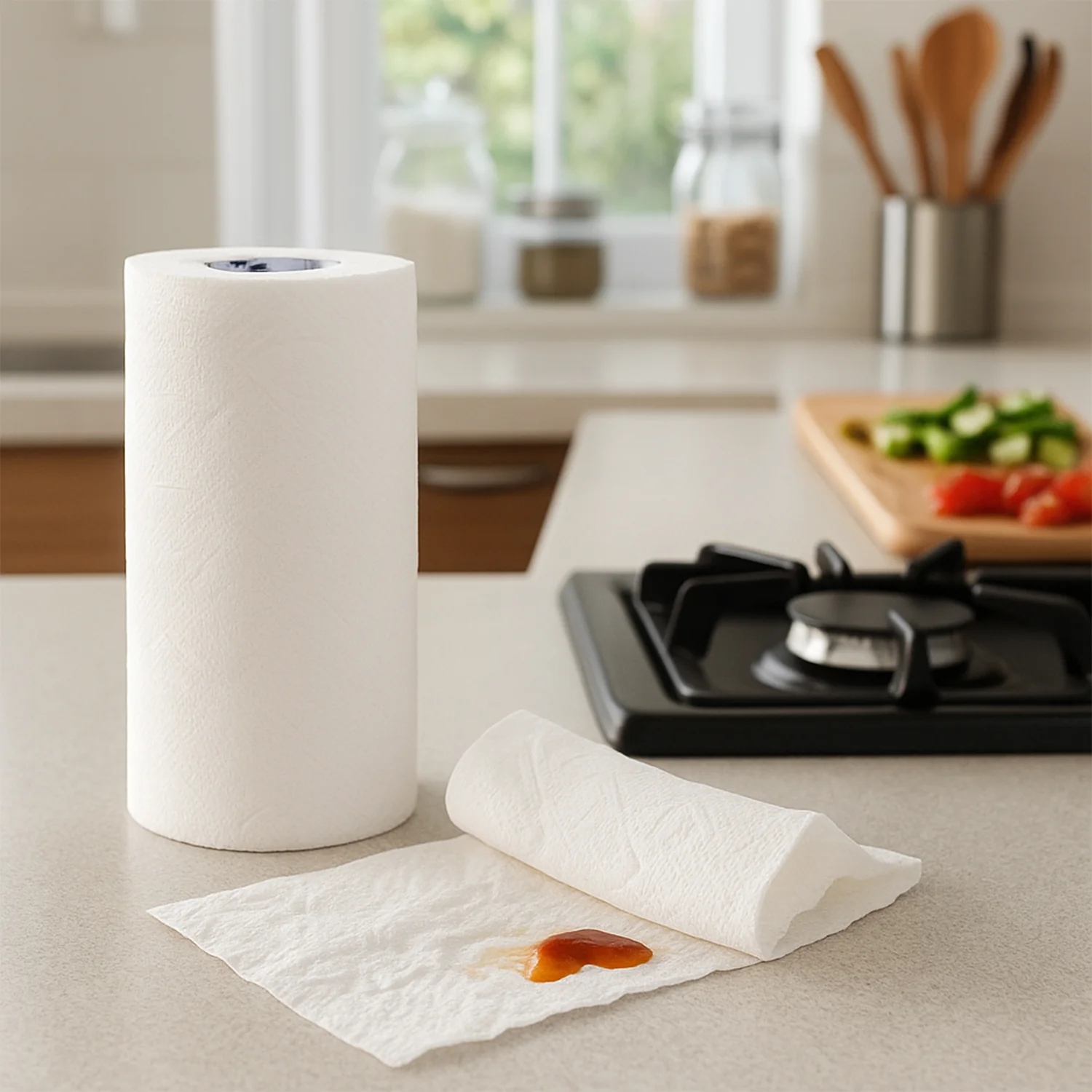 Freshee Kitchen Paper Towel Roll - 60 Sheets (21.5 × 22 cm Each) - Image 4