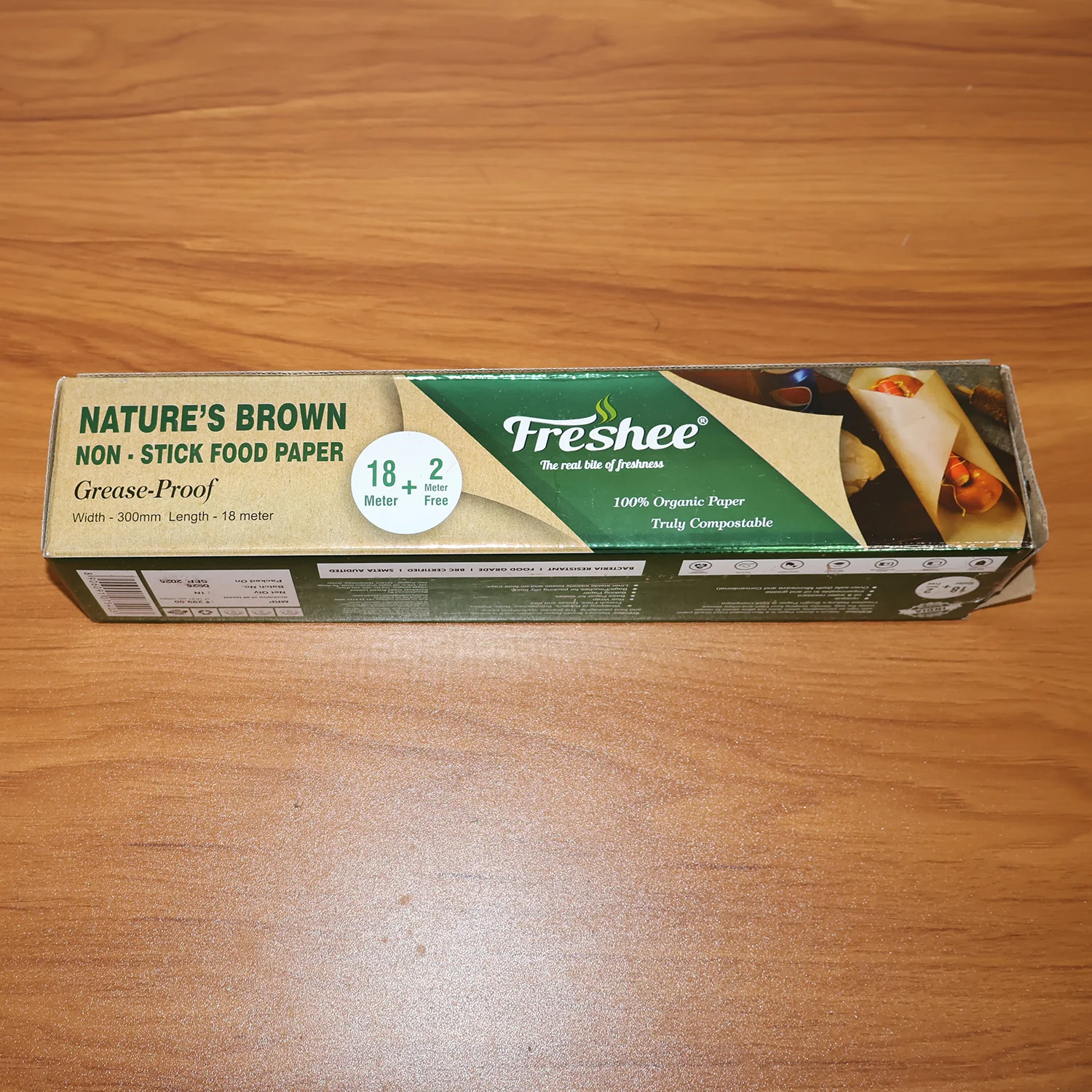 Freshee Nature’s Brown Non-Stick Food Paper 18 Meter + 2 Meter Free (Total 20 Meter) - Image 7