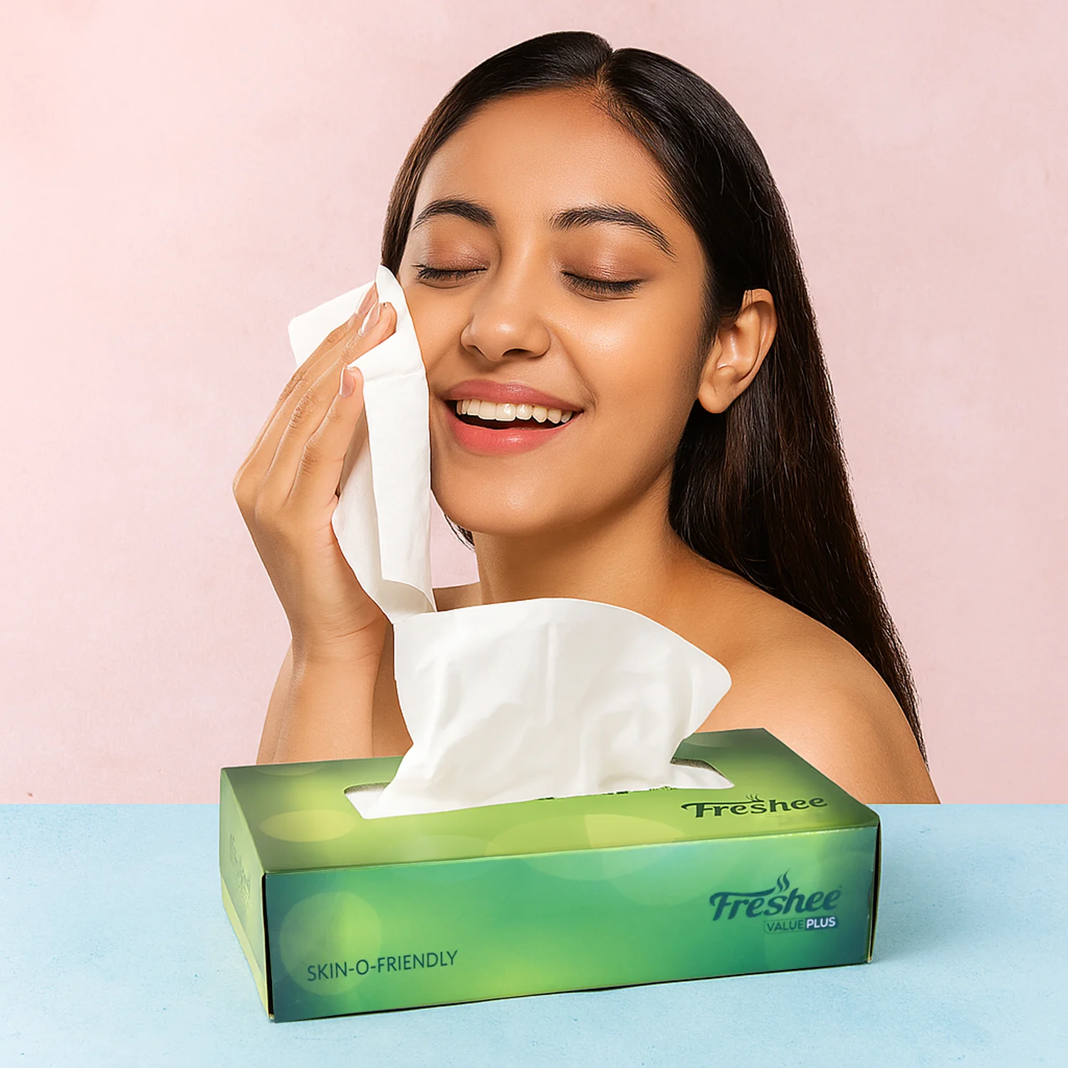 Freshee Premium Skin-Friendly Facial Tissues — 100 Pc Box (18 x 20 cm) - Image 6
