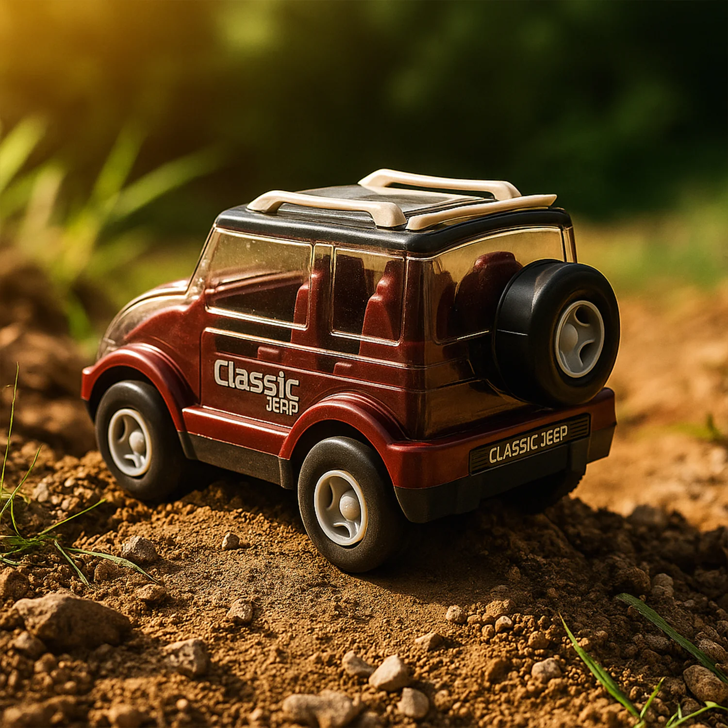 Friction-Powered Classic Jeep Toy Car for Kids (1 Pc) - Image 3