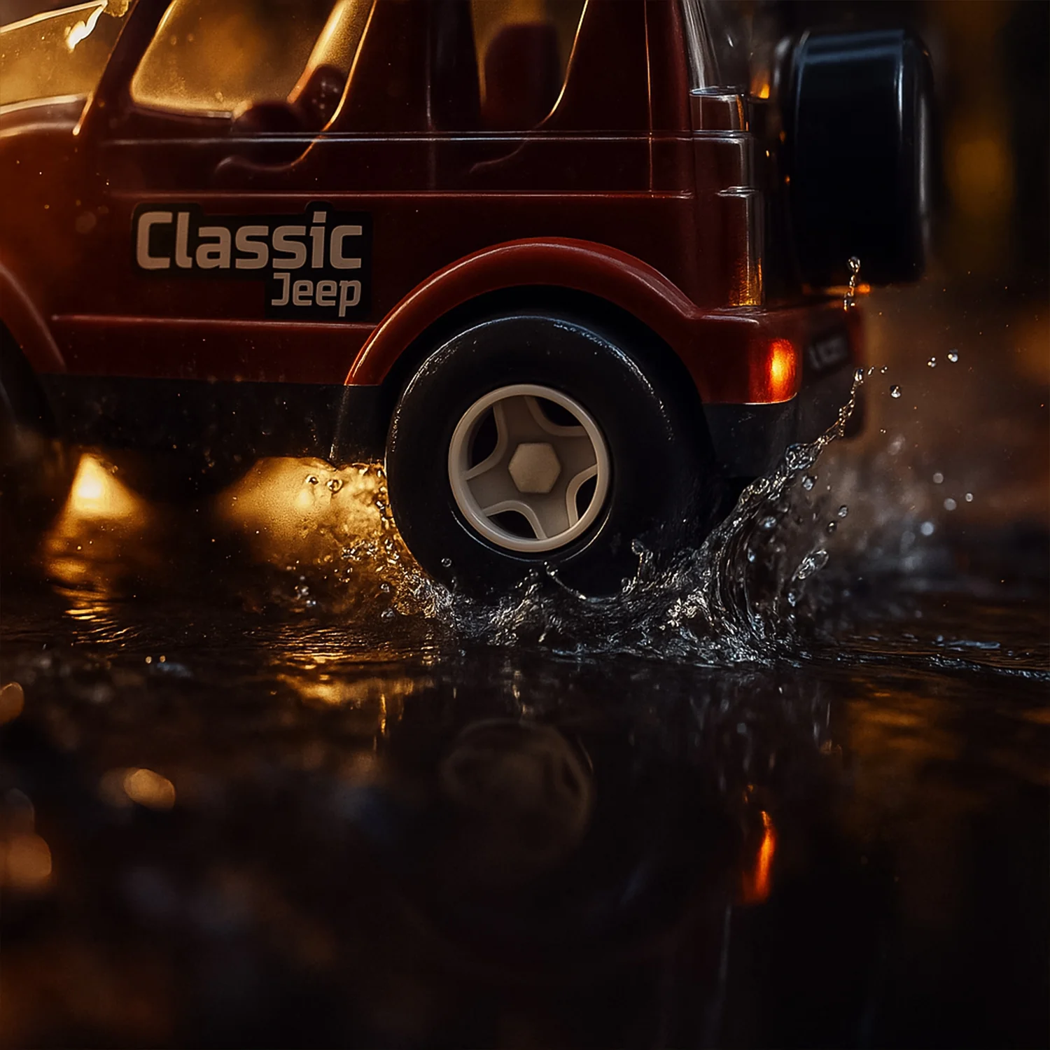 Friction-Powered Classic Jeep Toy Car for Kids (1 Pc) - Image 4