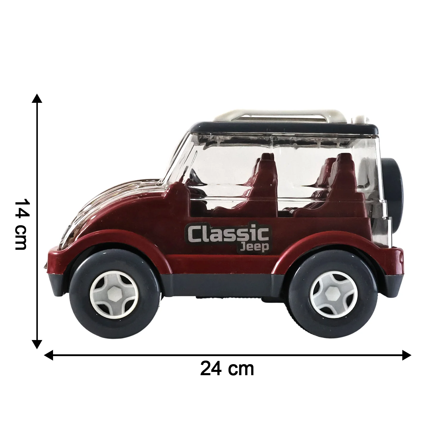Friction-Powered Classic Jeep Toy Car for Kids (1 Pc) - Image 6