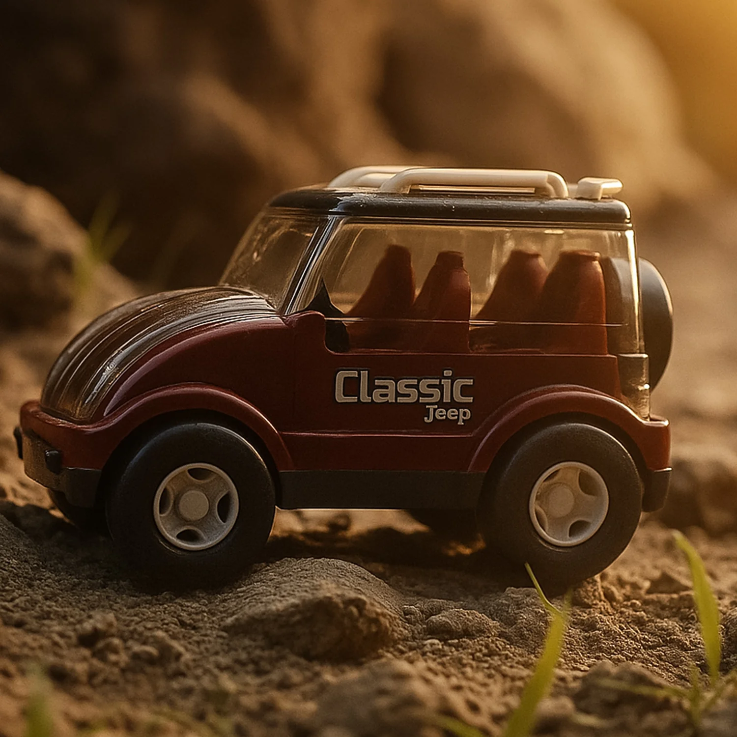 Friction-Powered Classic Jeep Toy Car for Kids (1 Pc) - Image 7