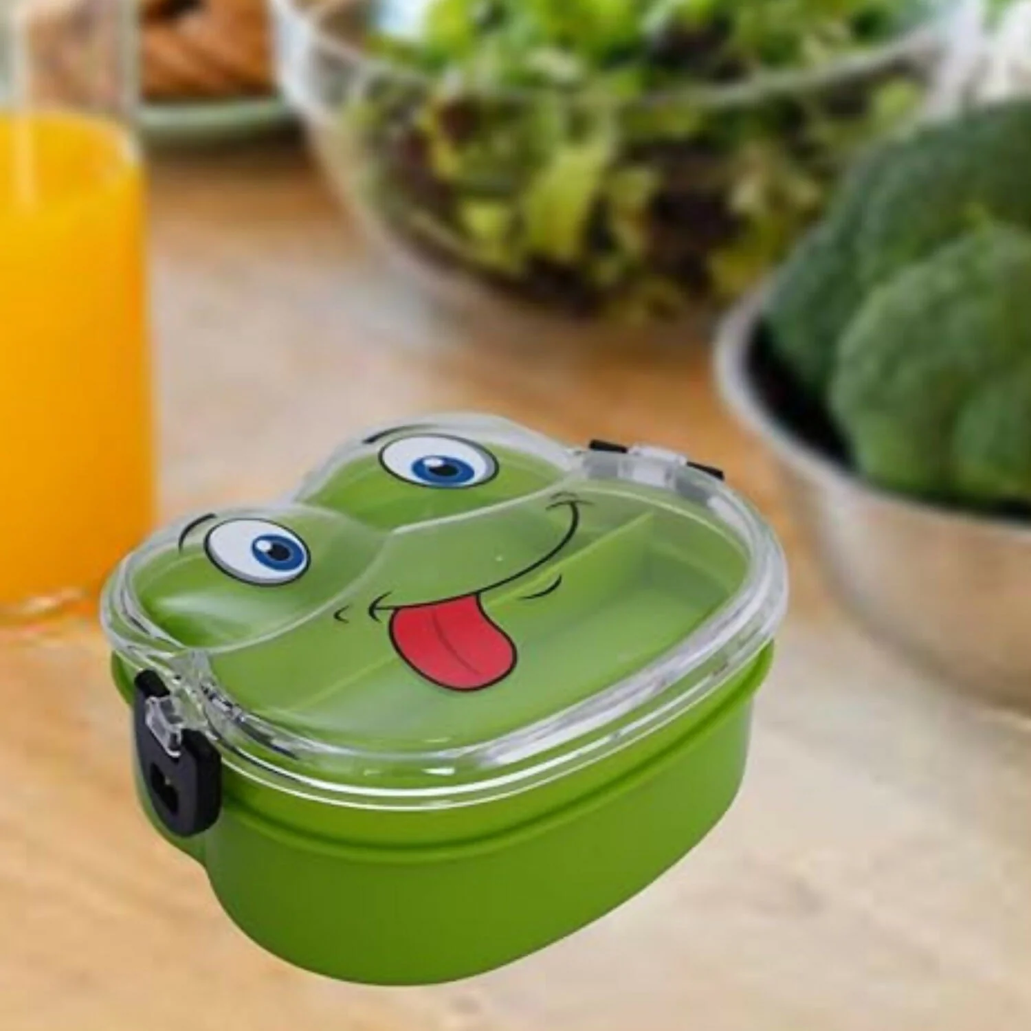 Froggy Shaped Double Layer Lunch Box for Kids - Image 4