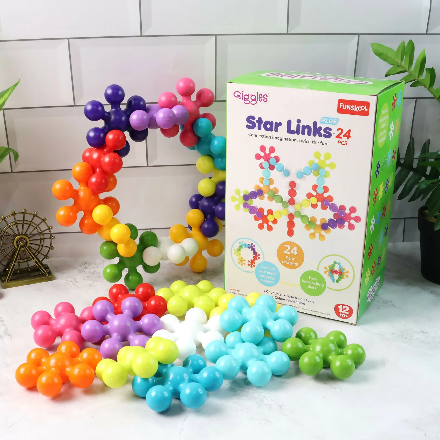 Funskool Giggles Star Links Plus – 24 Pieces Educational Building Toy Set for Kids - Image 2