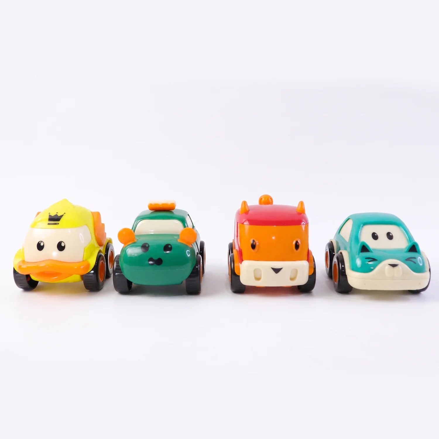 Funwoods Animal Cartoon Pull-Back Toy Car Set Pack 4 Pc - Image 4