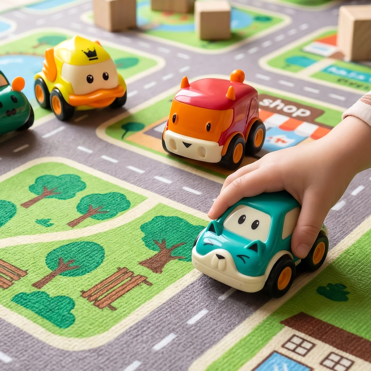 Funwoods Animal Cartoon Pull-Back Toy Car Set Pack 4 Pc - Image 7