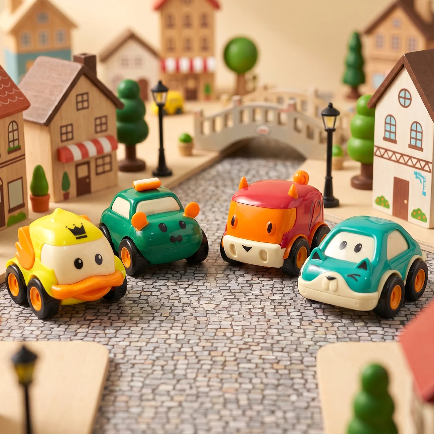 Funwoods Animal Cartoon Pull-Back Toy Car Set Pack 4 Pc - Image 8