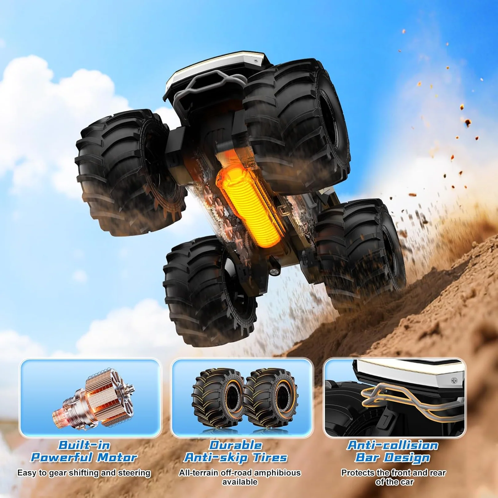 Funwoods Free-Wheel Racing Jeep Toy Car - (1 Pc) - Image 3