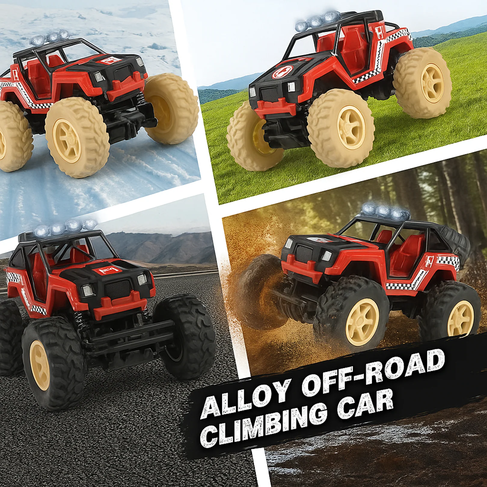 Funwoods Free-Wheel Racing Jeep Toy Car - (1 Pc) - Image 5