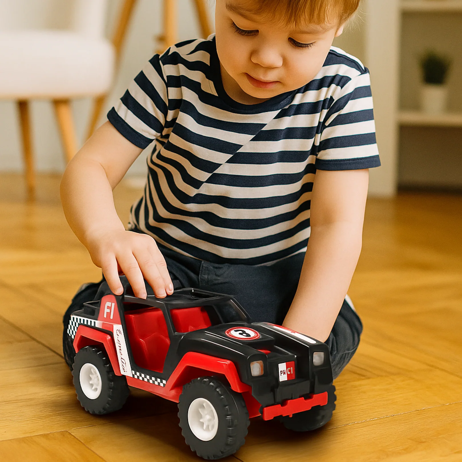 Funwoods Free-Wheel Racing Jeep Toy Car - (1 Pc) - Image 6