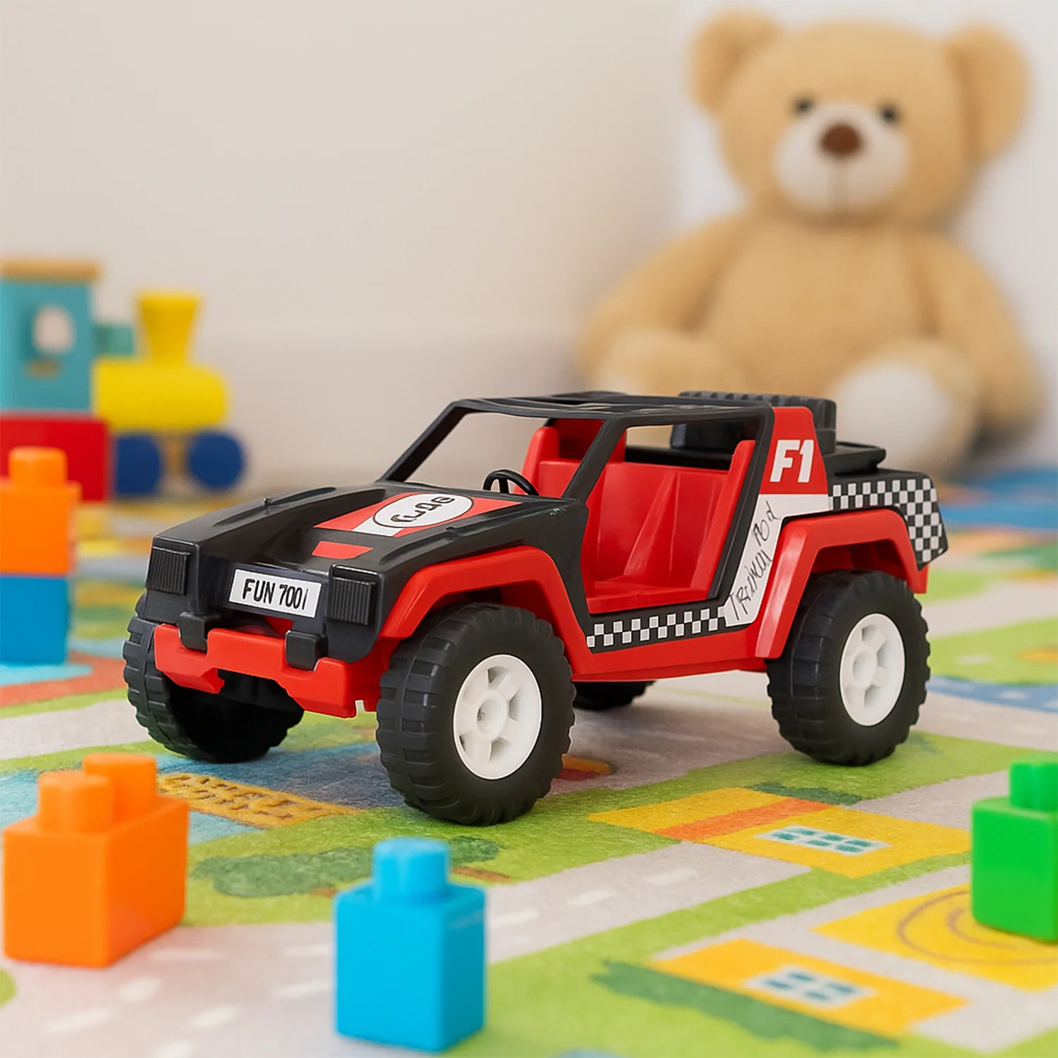 Funwoods Free-Wheel Racing Jeep Toy Car - (1 Pc) - Image 7