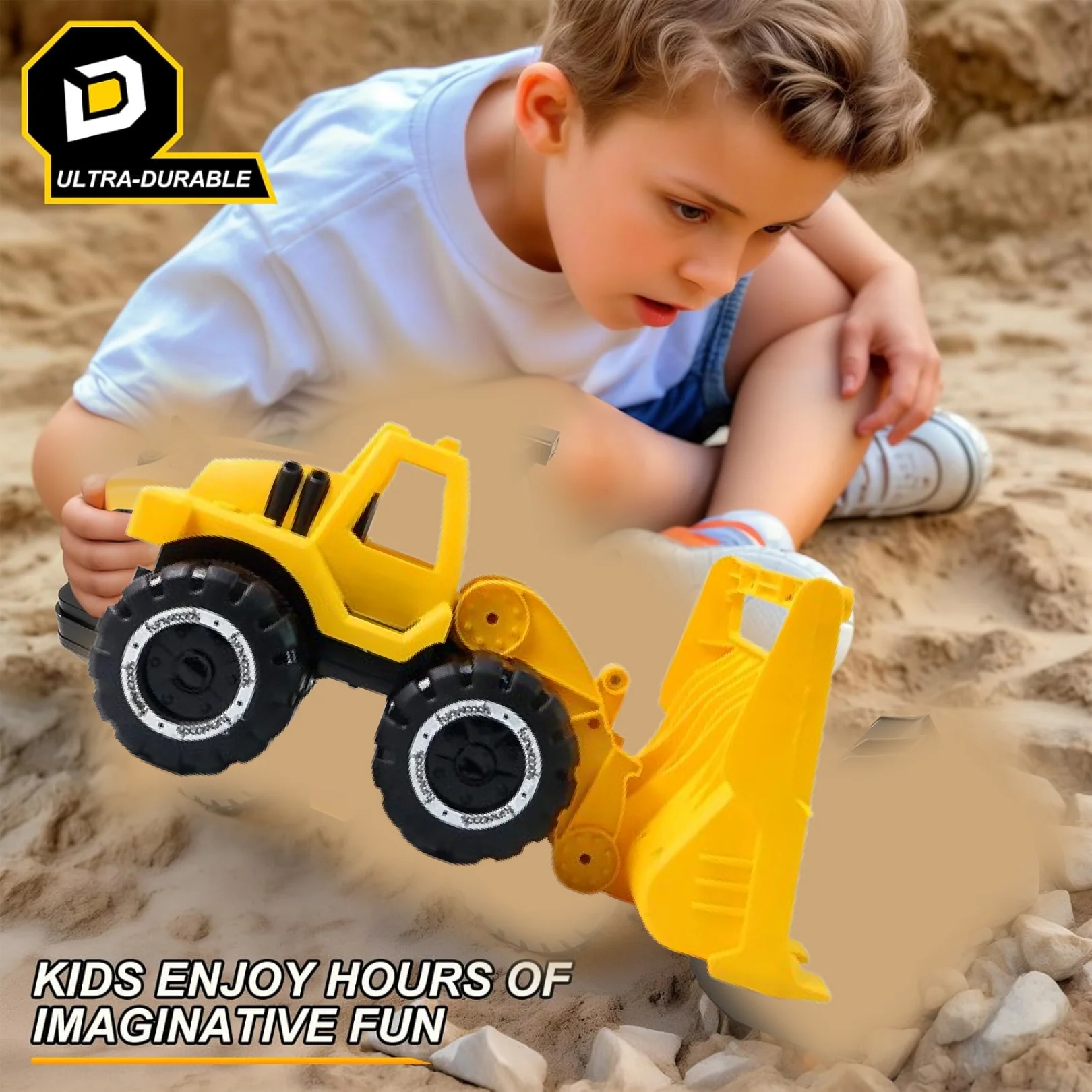 Funwoods Friction-Powered Front Loader / Bulldozer Toy - (1 Pc) - Image 5