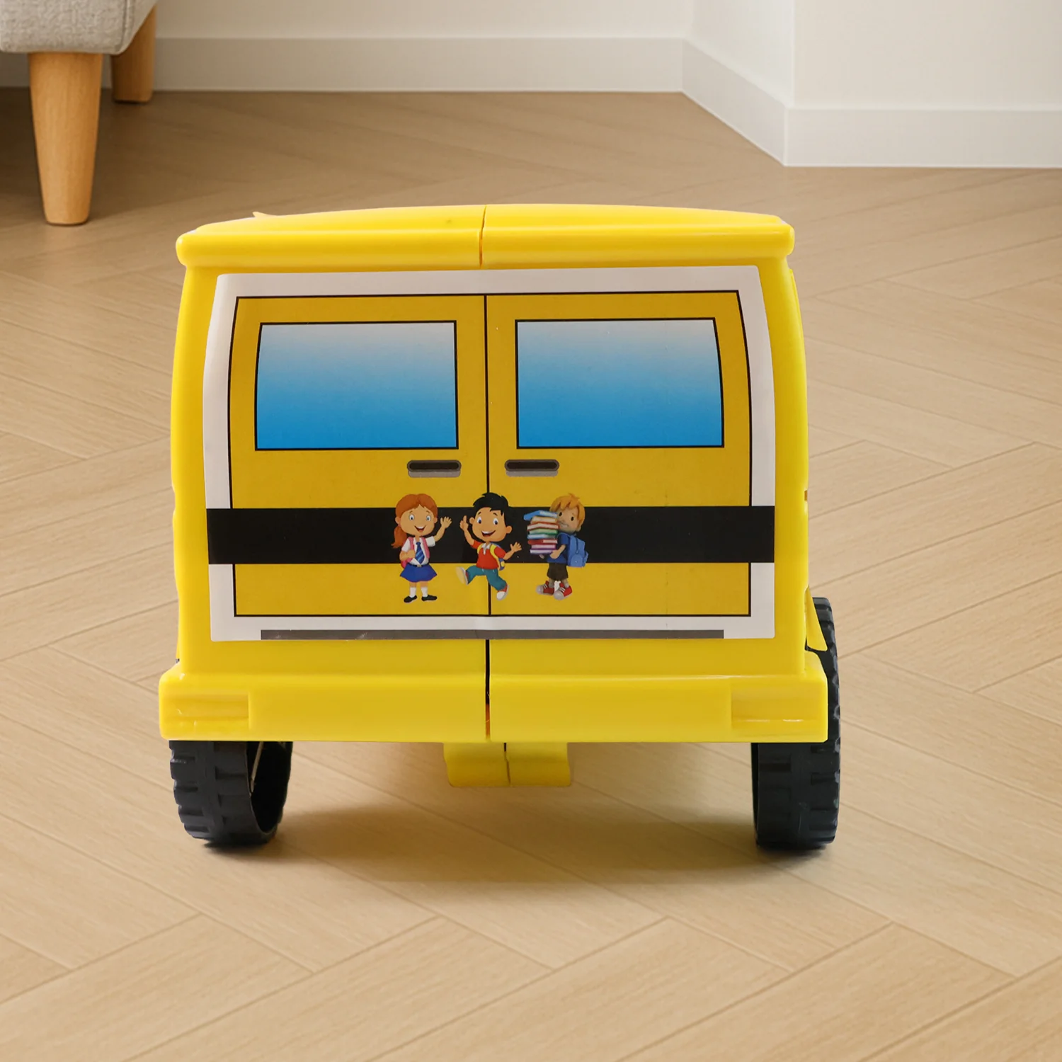 Funwoods Friction-Powered School Bus Push-and-Go Vehicle Toy (1 Pc) - Image 3