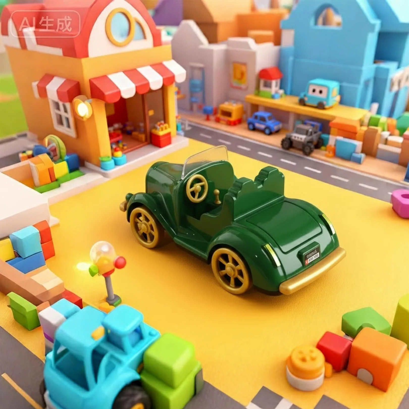 Funwoods Friction-Powered Vintage Car Toy - (1 Pc) - Image 4