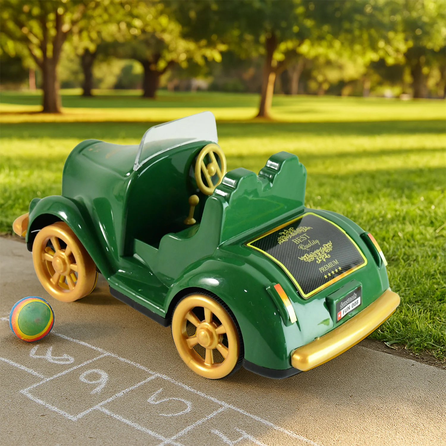 Funwoods Friction-Powered Vintage Car Toy - (1 Pc) - Image 8
