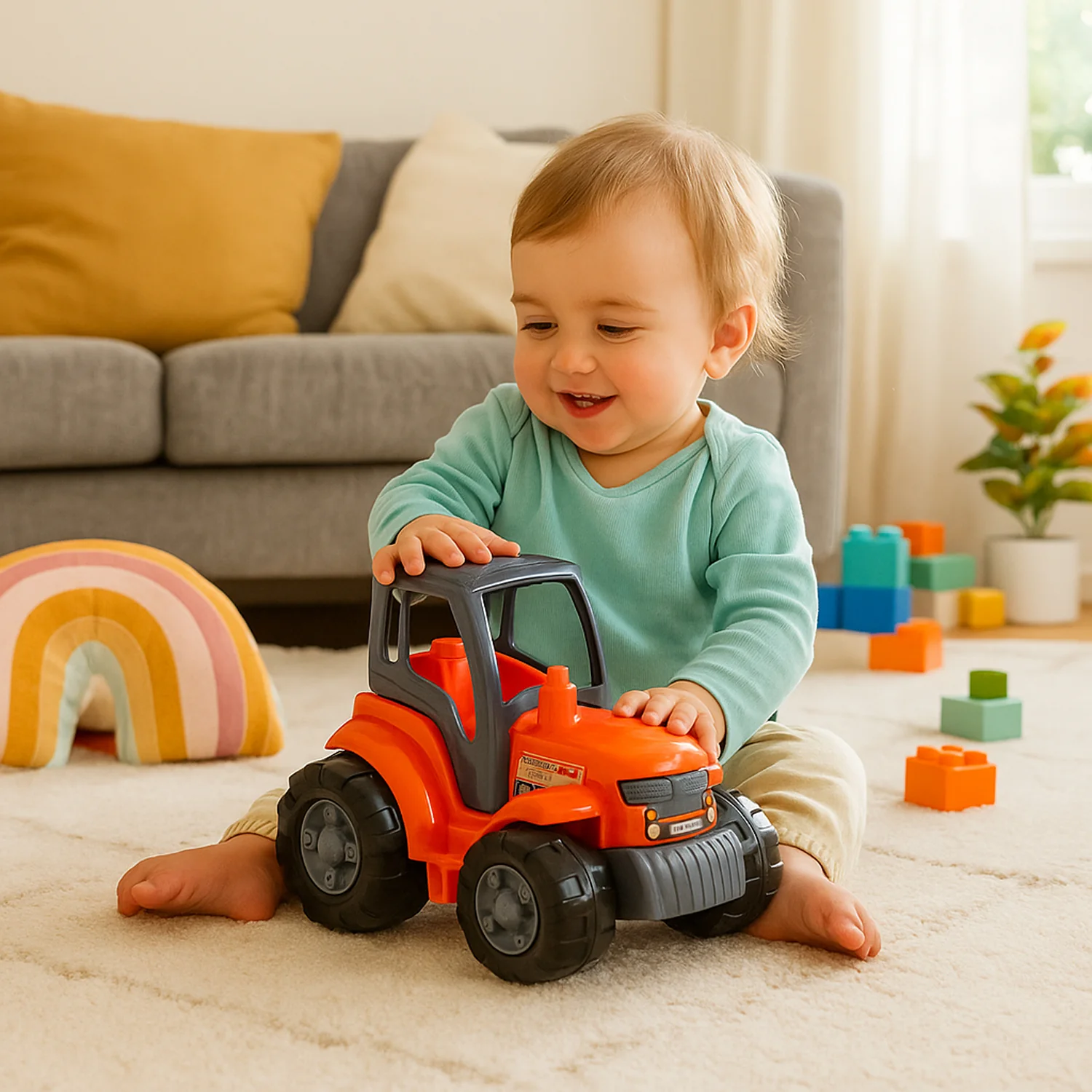 Funwoods Kids Friction Powered Tractor Toy - (1 Pc) - Image 7