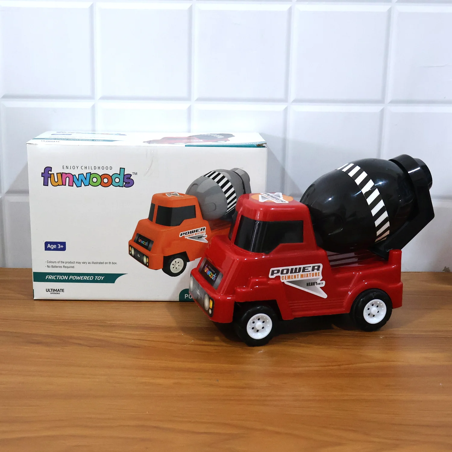 Kids Power Cement Mixer Toy Truck Friction Powered Toy 1 Pc - Image 10