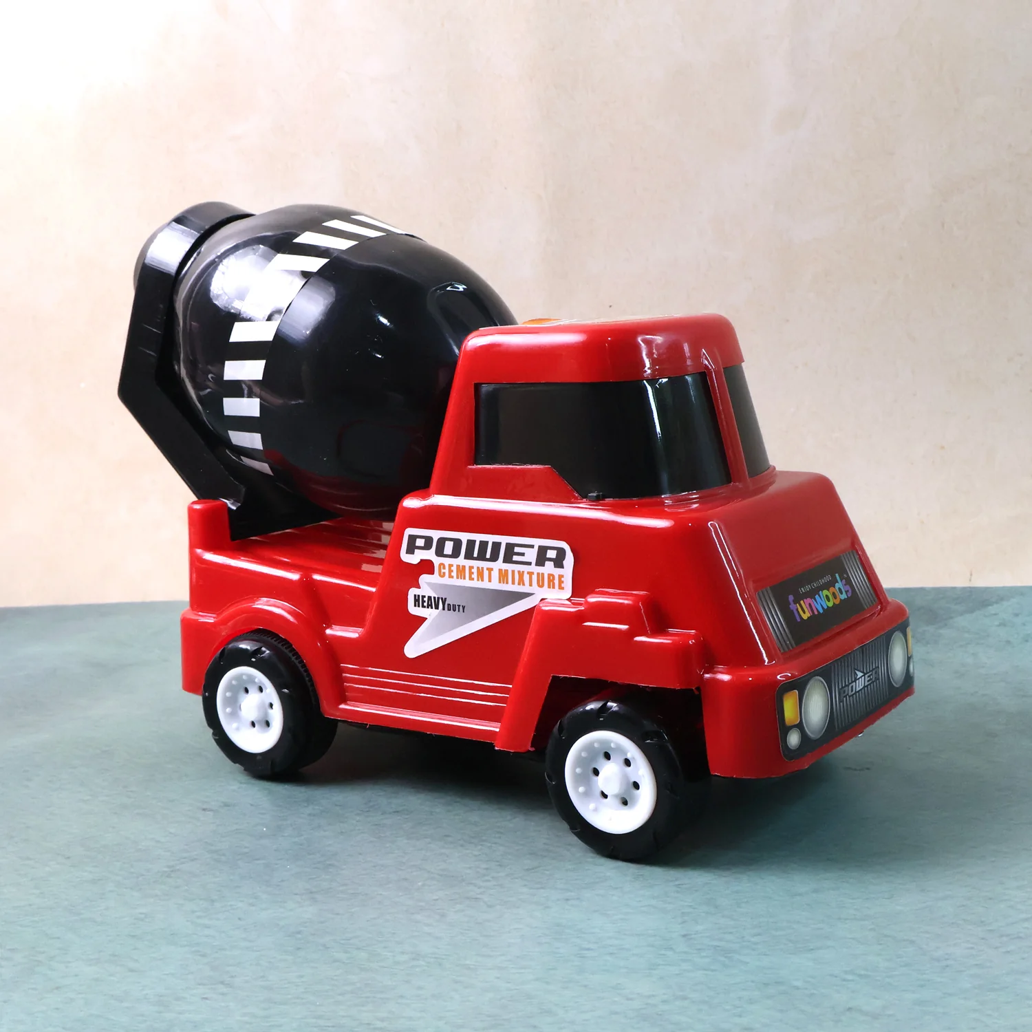 Kids Power Cement Mixer Toy Truck Friction Powered Toy 1 Pc - Image 9