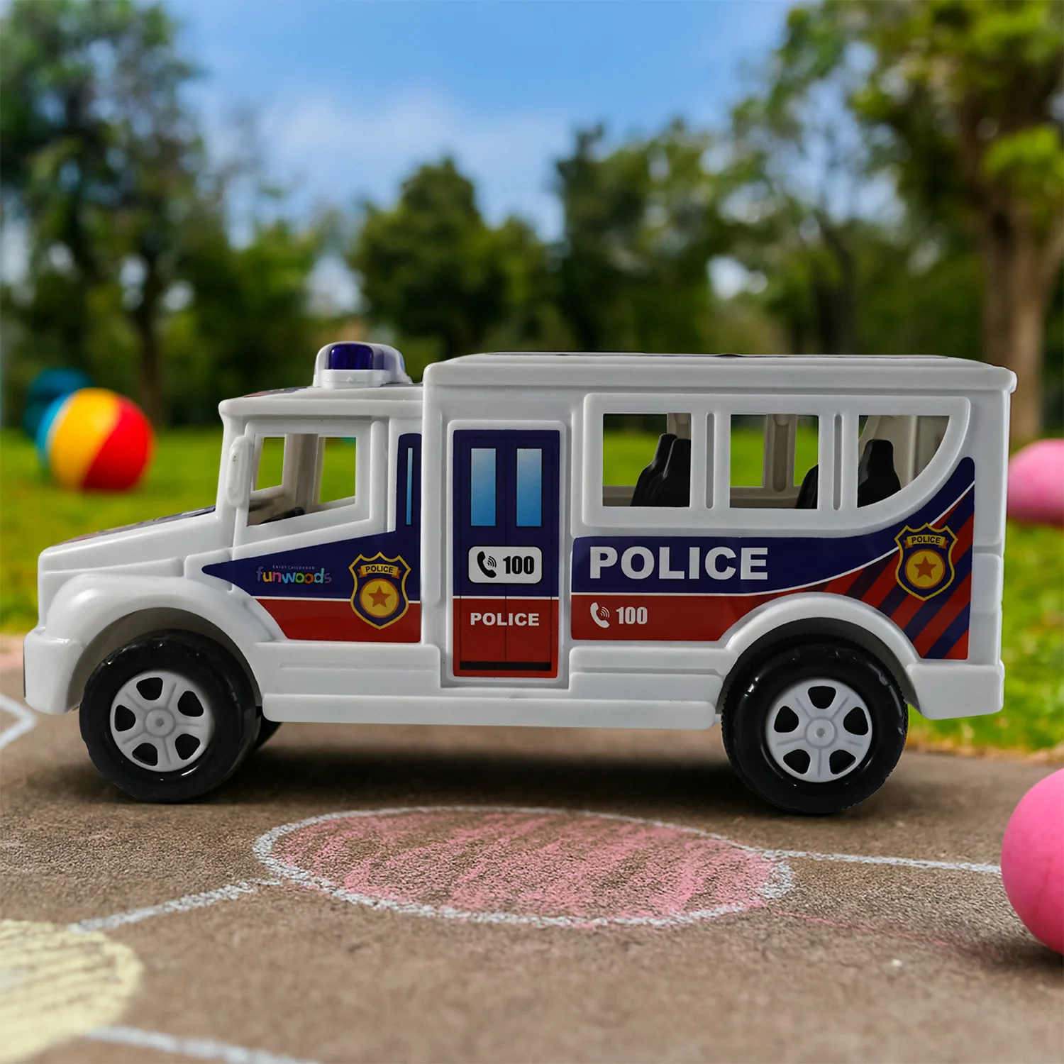 Funwoods Police Van Toy - (1 Pc) - Image 6