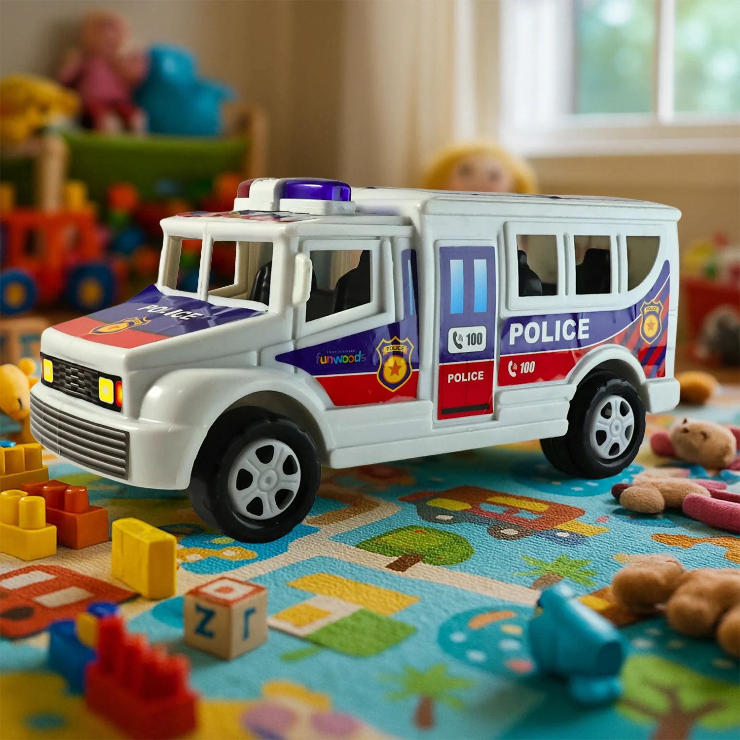 Funwoods Police Van Toy - (1 Pc) - Image 7