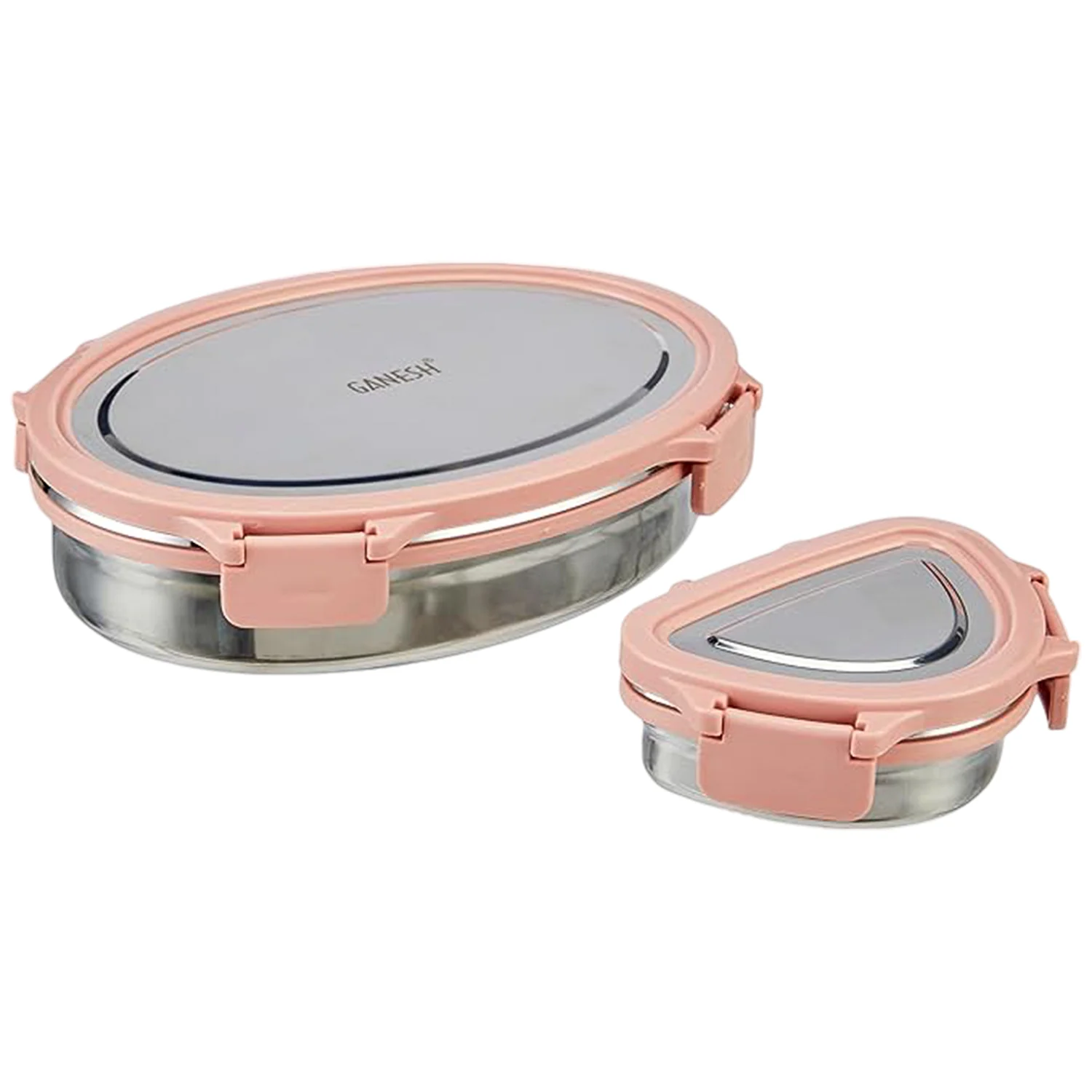 Ganesh Classy 2-Piece Stainless Steel Lunch Box Set - Image 5