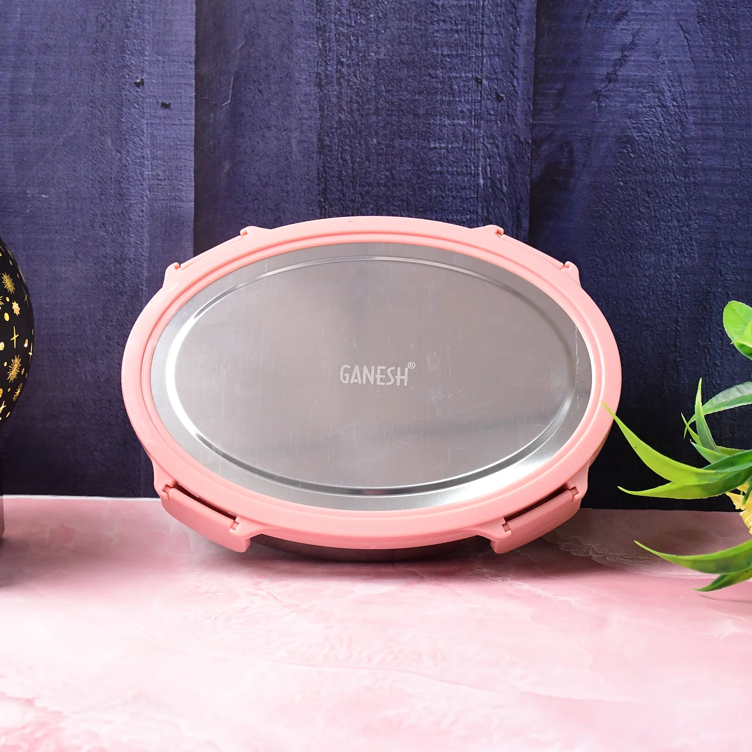 Ganesh Classy 2-Piece Stainless Steel Lunch Box Set - Image 7