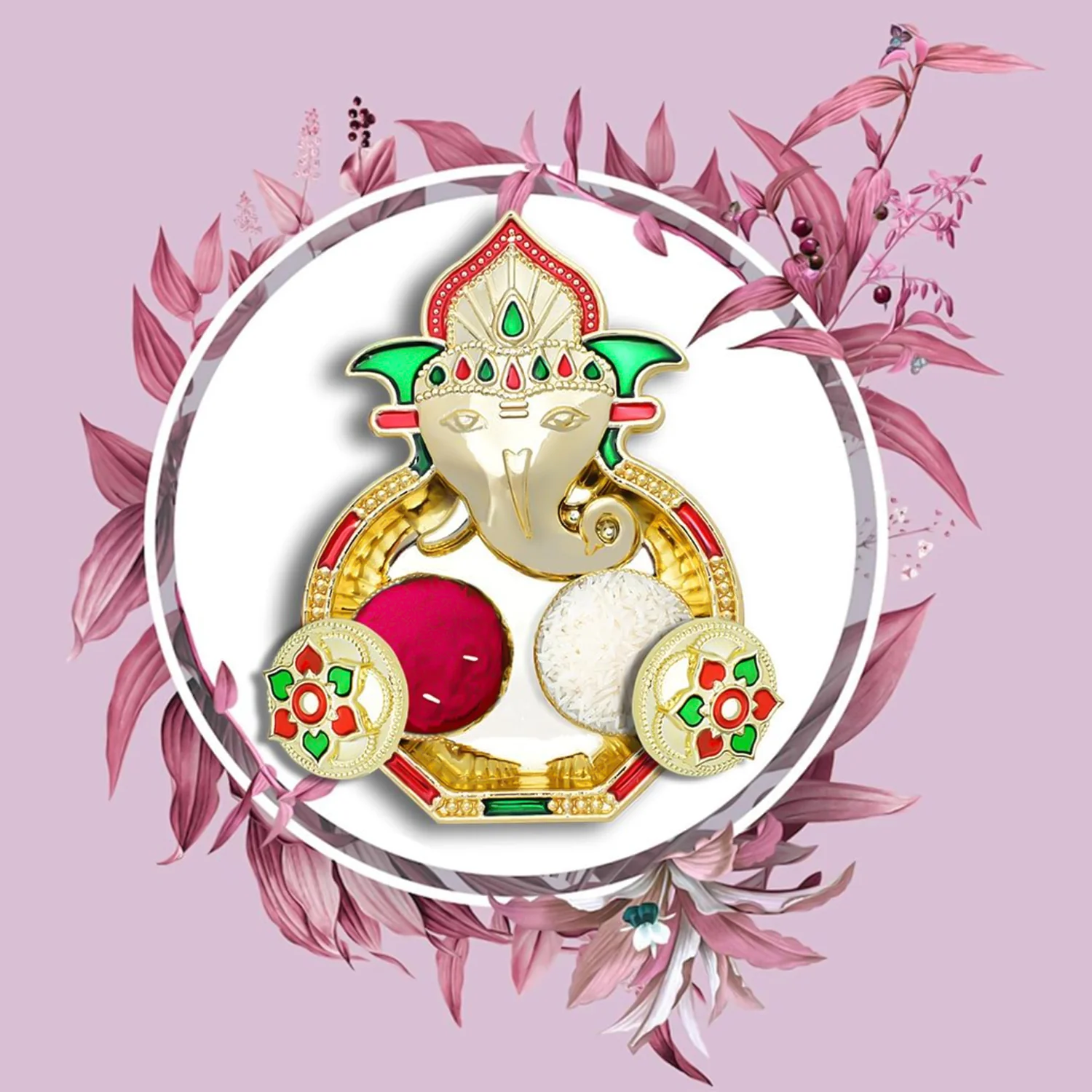 Ganesh Design Decorative Kumkum Box - (1 Pc) - Image 6