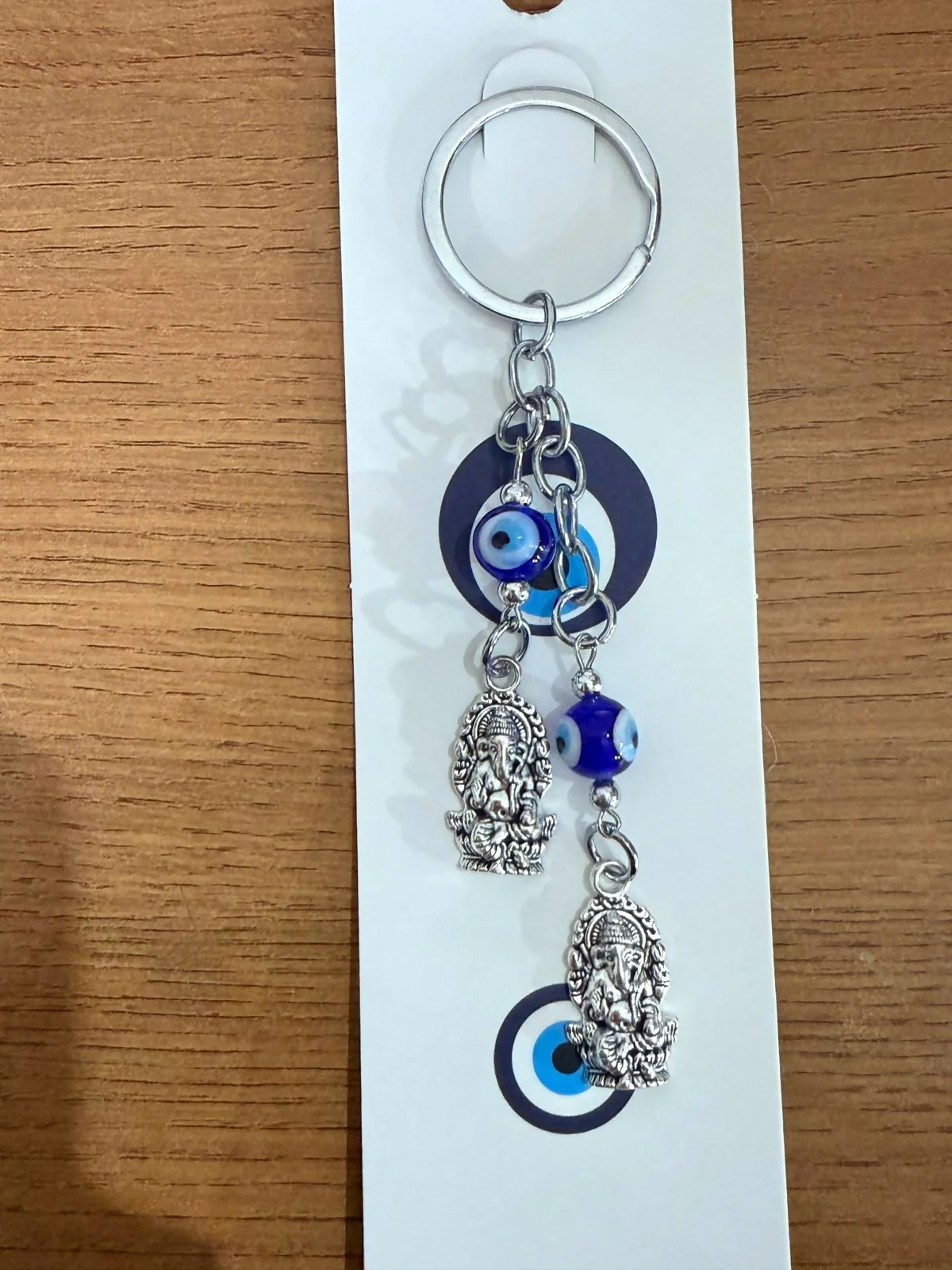 Ganesh Evil Eye Dual Charm Keychain for Car Keys, Bags & Gifting - Image 5