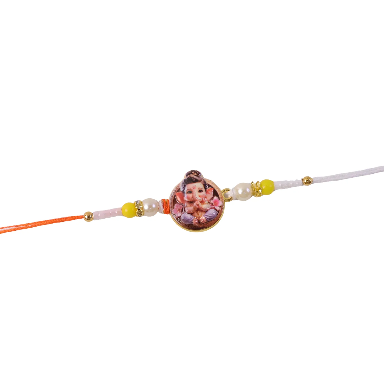Ganesh Ji Premium Rakhi with Colorful Beads (1 Pc) - Image 6