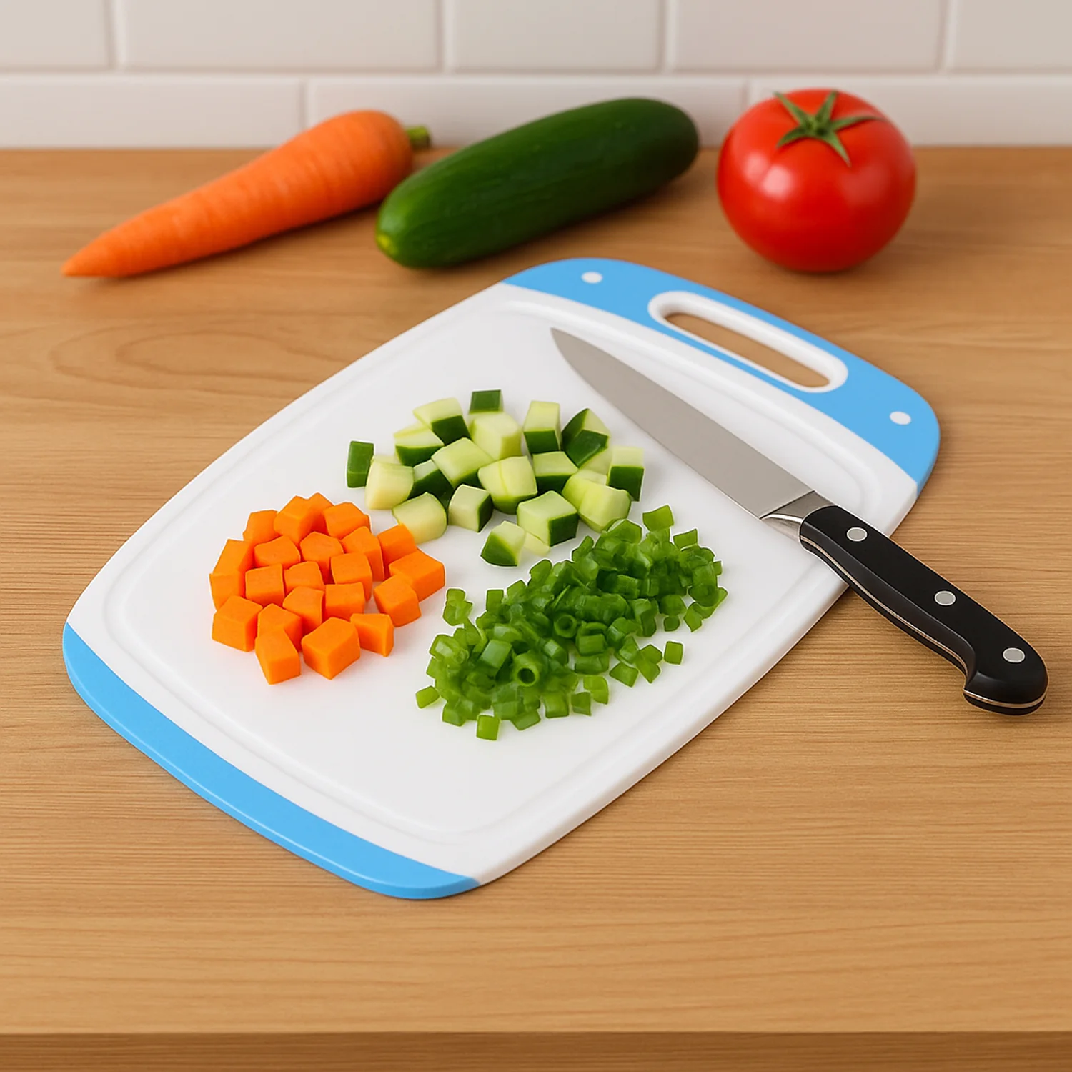 Vegetables and Fruits Cutting Chopping, Plastic Board (1 Pc) - Image 4