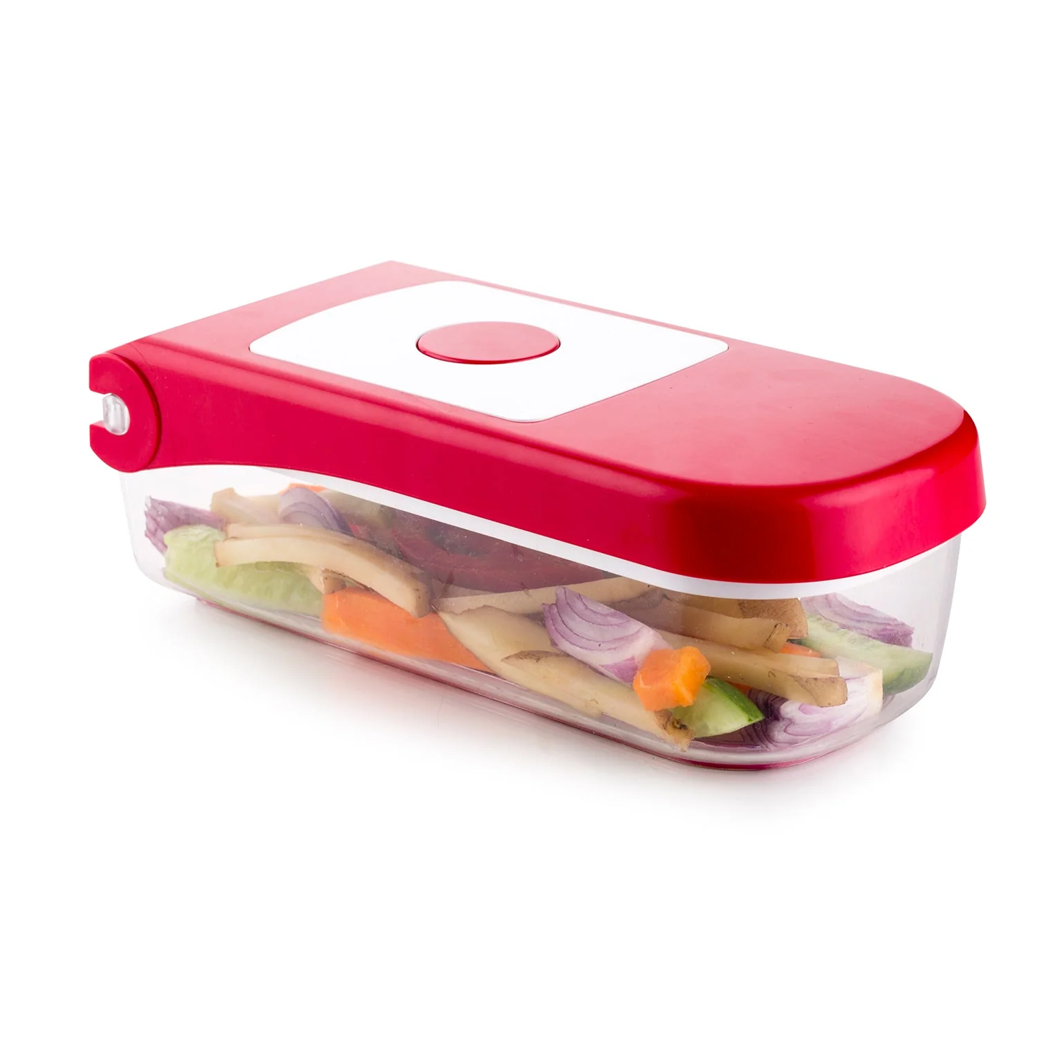 Ganesh Plastic Chopper Vegetable and Fruit Cutter, Red - Image 7