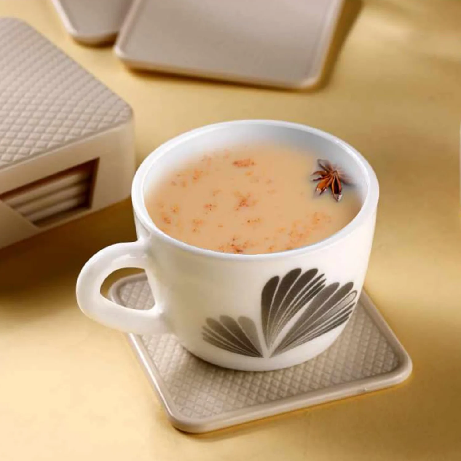 Ganesh Premium Square Coasters with Storage Box (6 Pc / Set) - Image 3