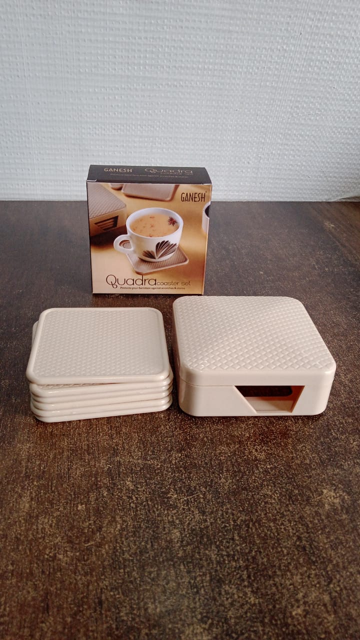 Ganesh Premium Square Coasters with Storage Box (6 Pc / Set) - Image 7