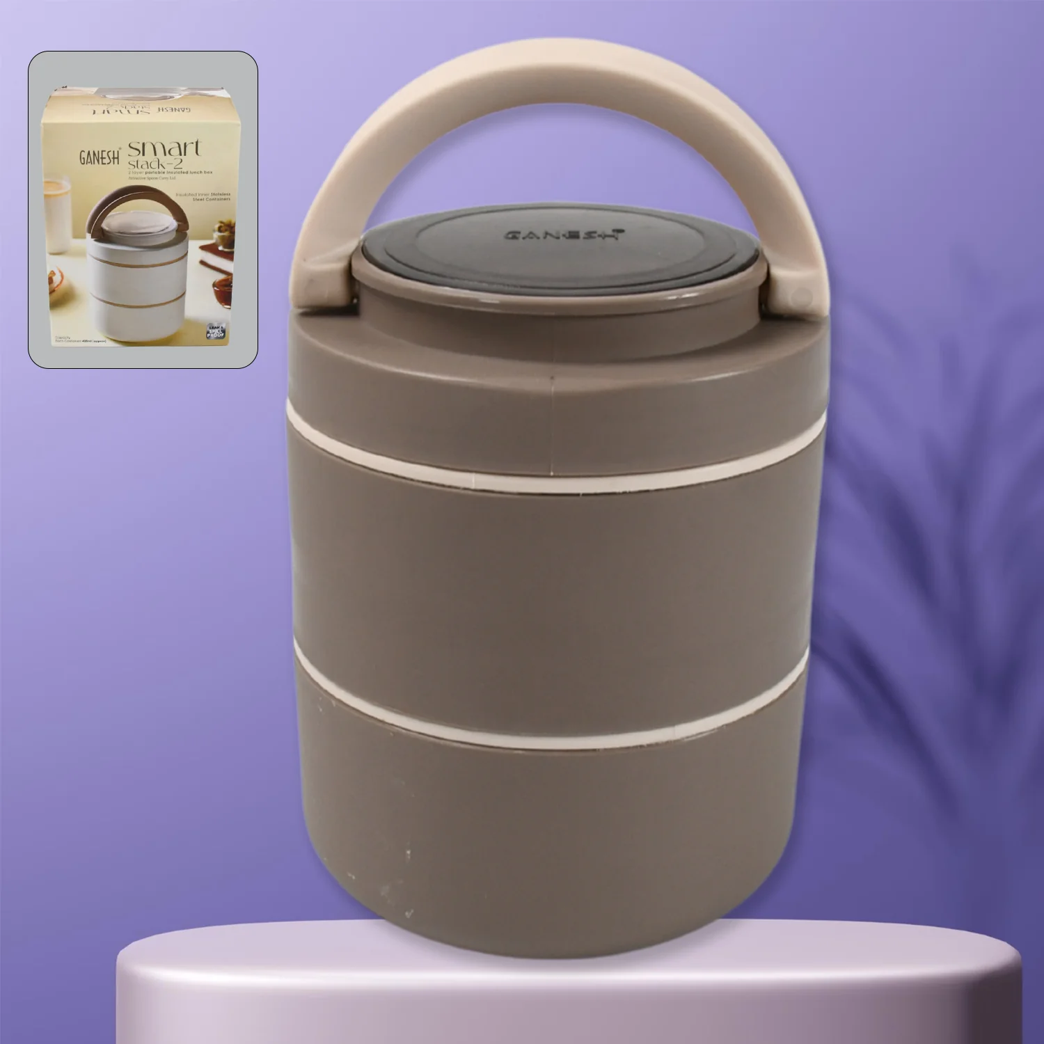 Ganesh Stack 2-Layer Stainless Steel Leak-Proof Lunch Box for Office, School, Picnic - Image 8
