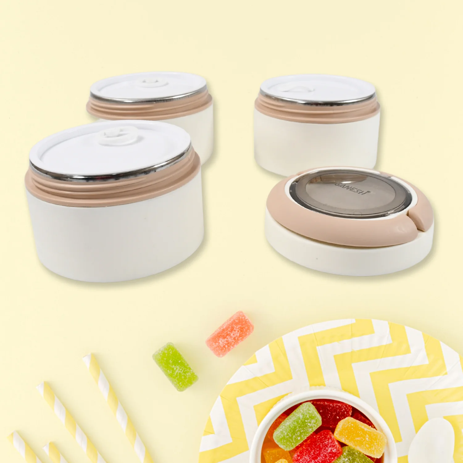 Ganesh Smart Stack 3 Layer Portable Lunch Box  for Office, School, Picnic (3 Layer) - Image 8
