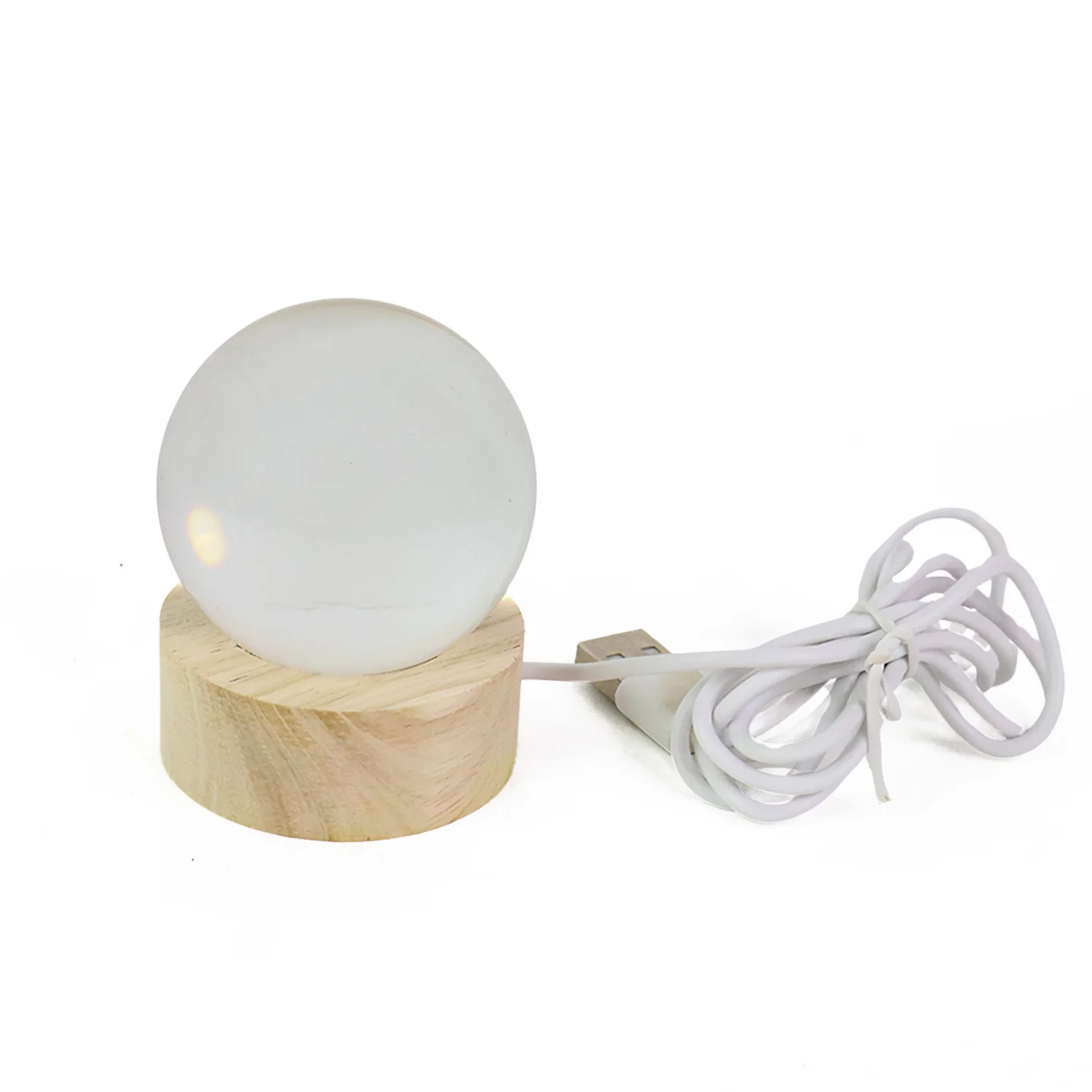 Ganpati 3D Crystal Ball lamps With Wood Base - Image 5