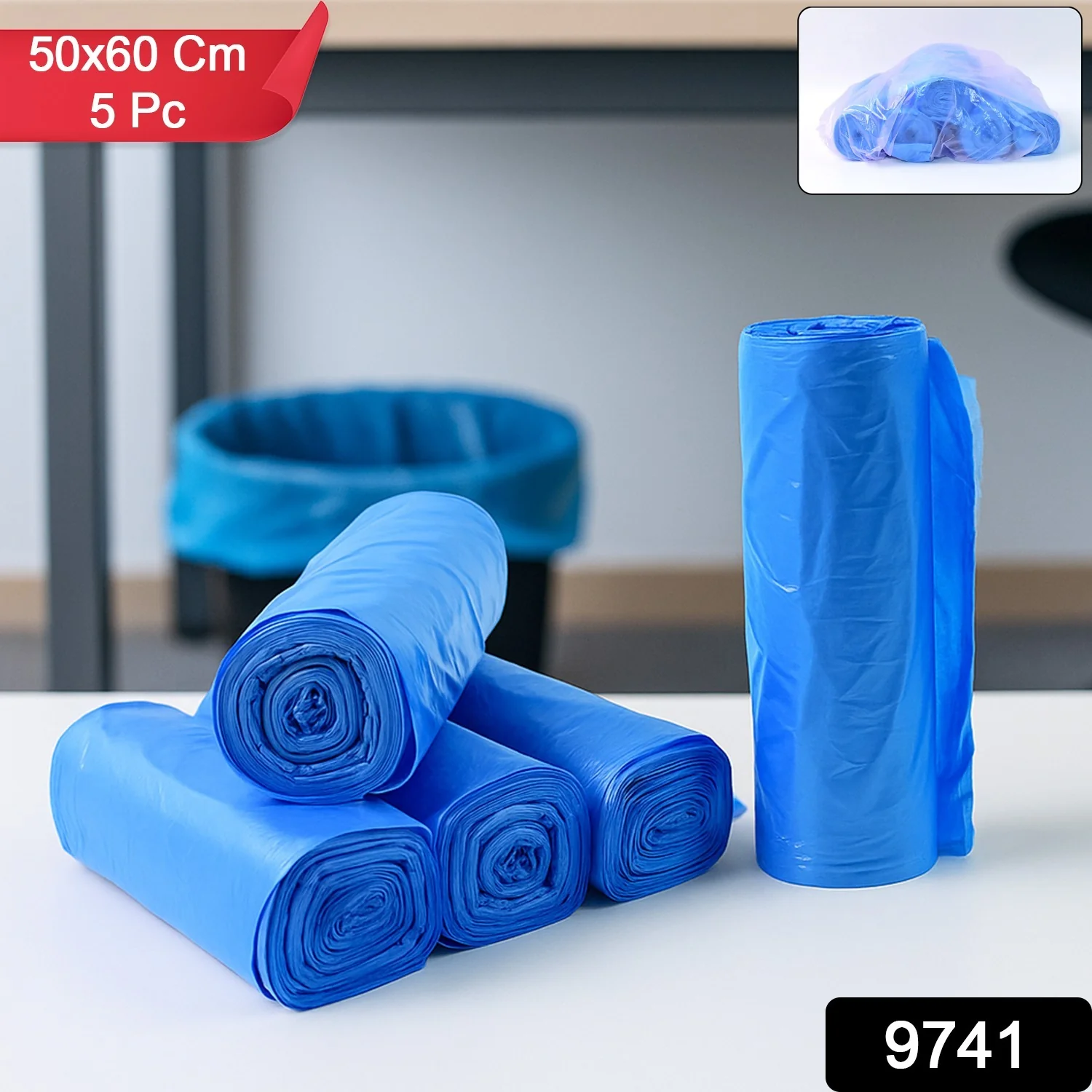High-Quality Garbage Bags 50x60 cm (5 Pc) - Image 2