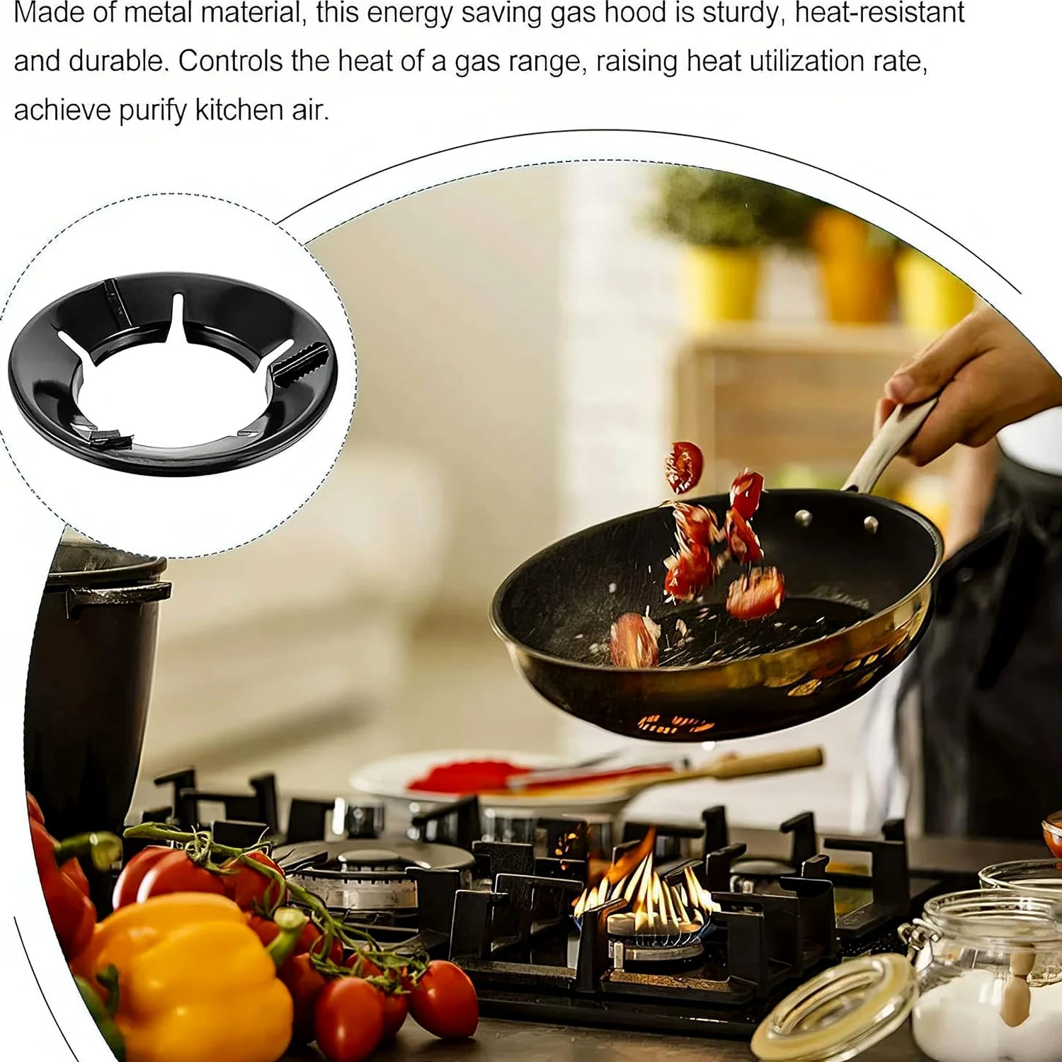 Gas Stove Flame Protector Ring (25 x 25 cm, 4 Pc) - Image 6