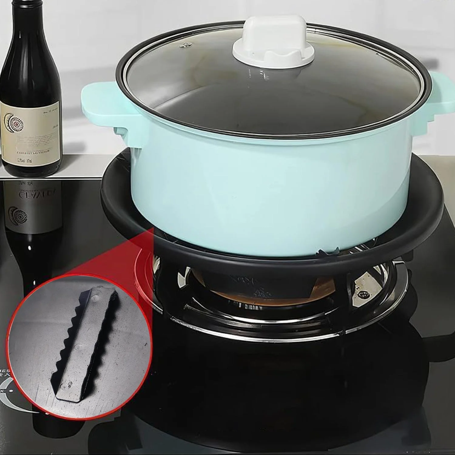 Gas Stove Flame Protector Ring (25 x 25 cm, 4 Pc) - Image 7