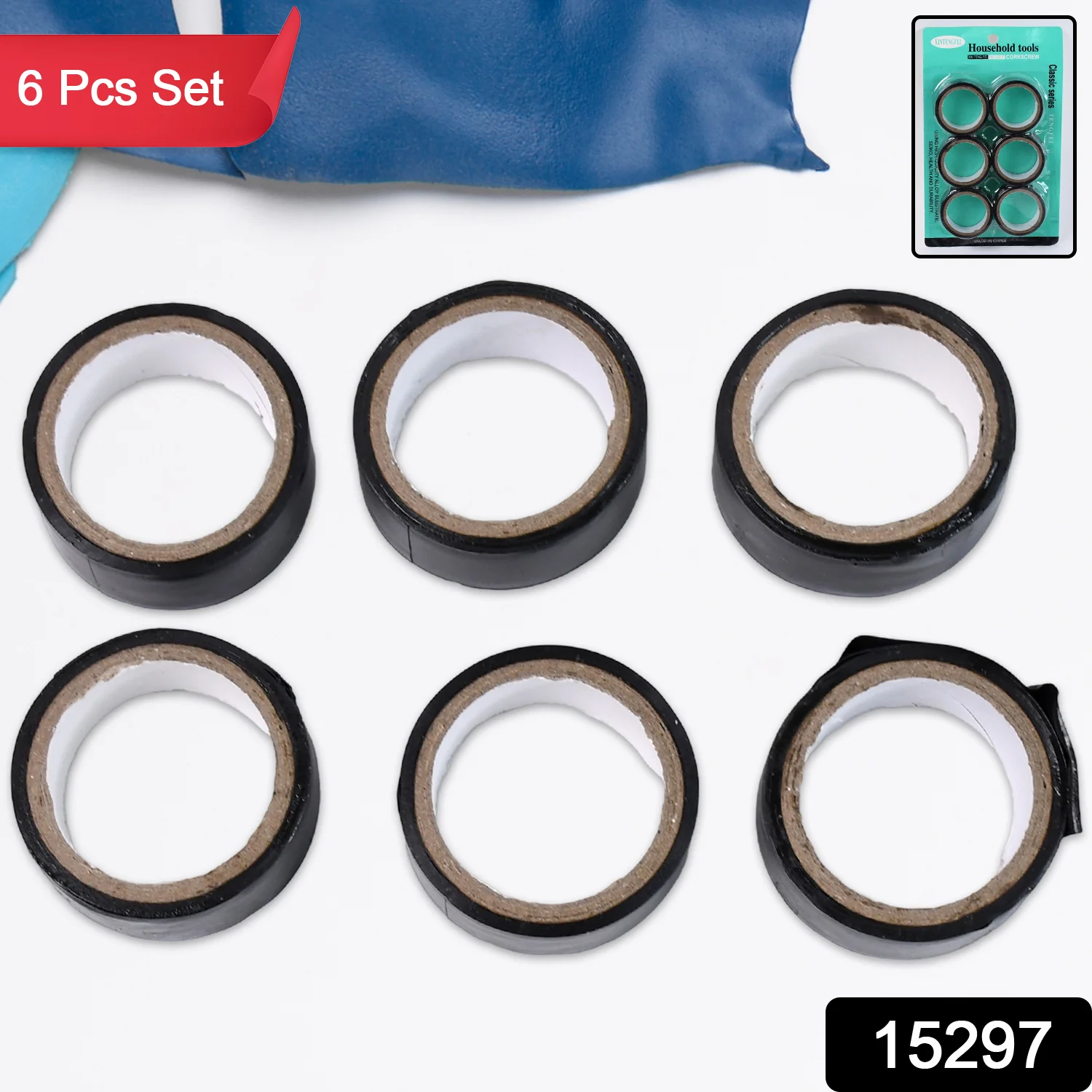 General Electrical Tape, All purpose PVC electrical tape (6 Pcs Set) - Image 2
