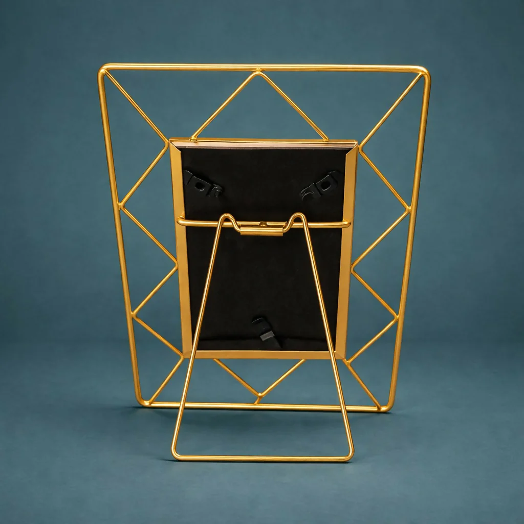 Geometric Metal Photo Frame Table Decor Stand Display Frame - Image 4