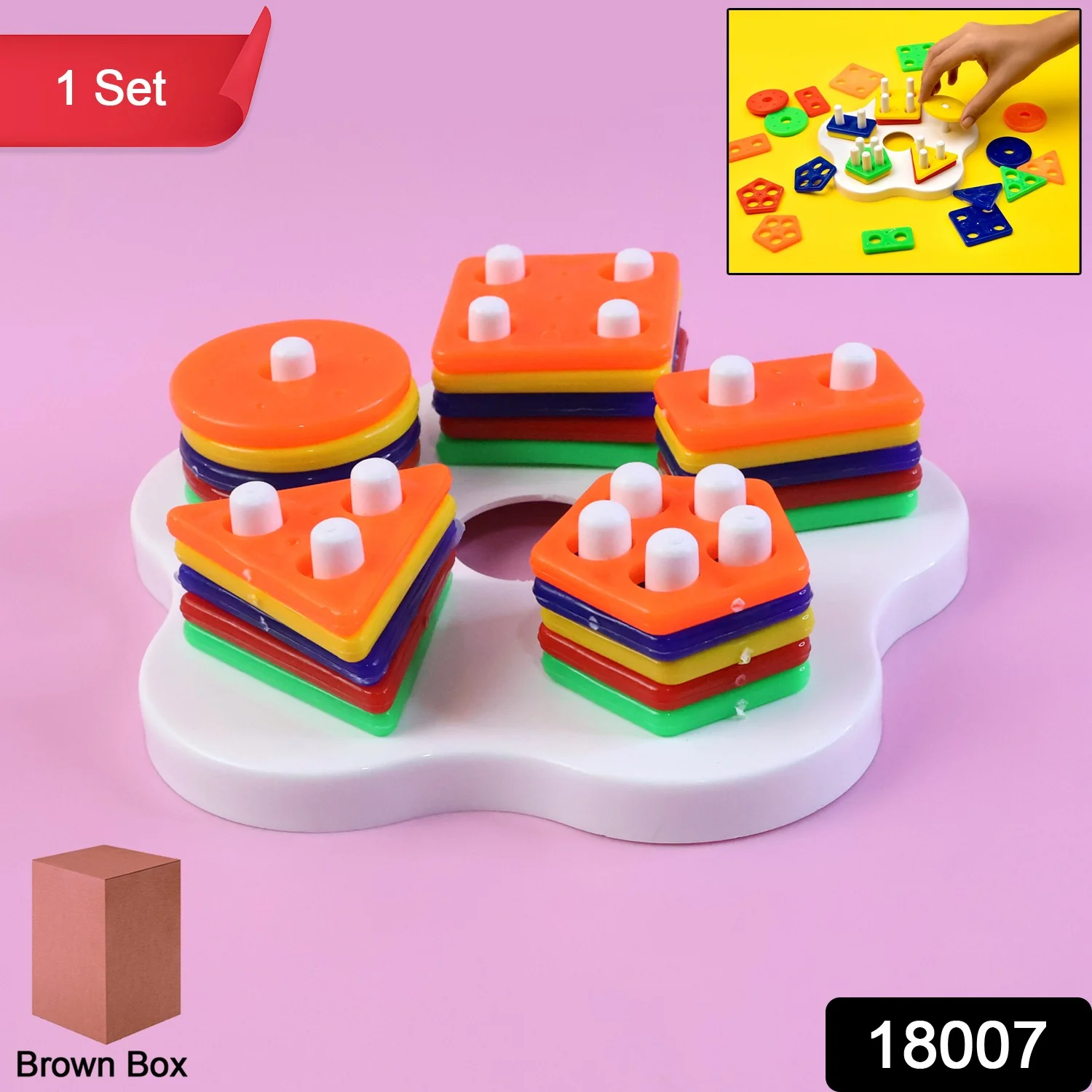 Geometric Stacking Sorter Puzzle Toy - Image 2