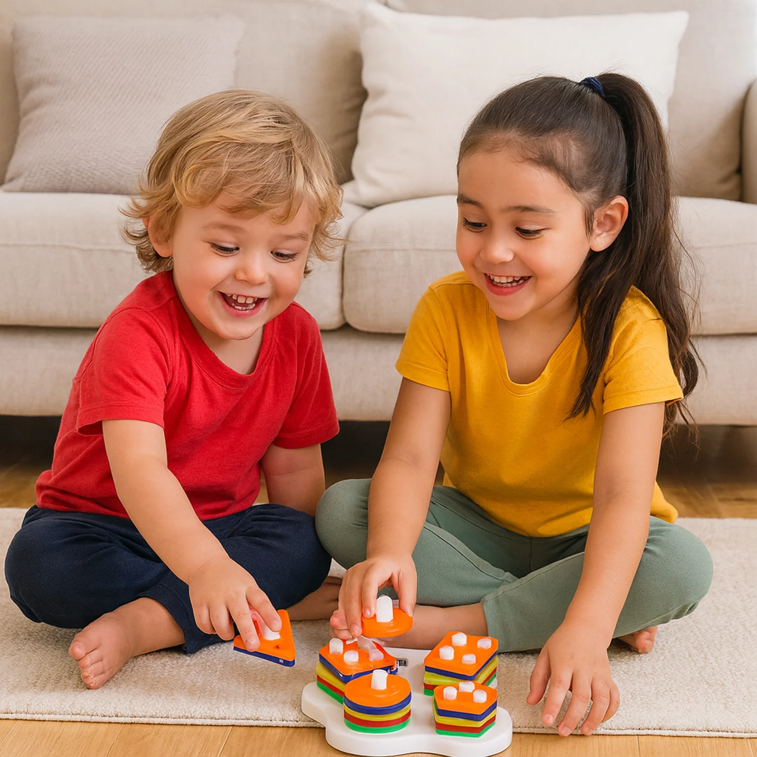 Geometric Stacking Sorter Puzzle Toy - Image 4