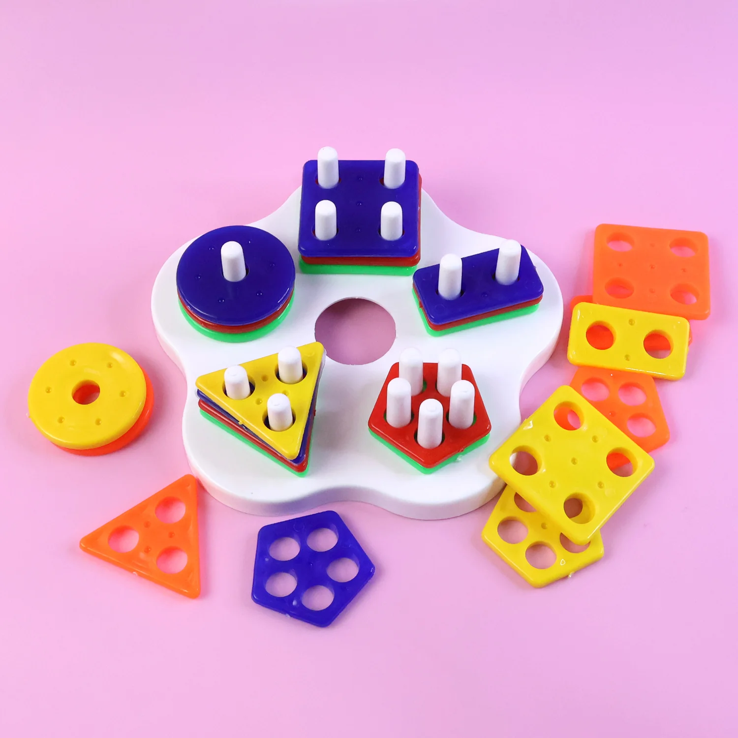 Geometric Stacking Sorter Puzzle Toy - Image 8