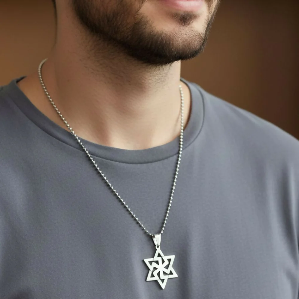 Geometric Star Chain Pendant for Men & Women - Image 5
