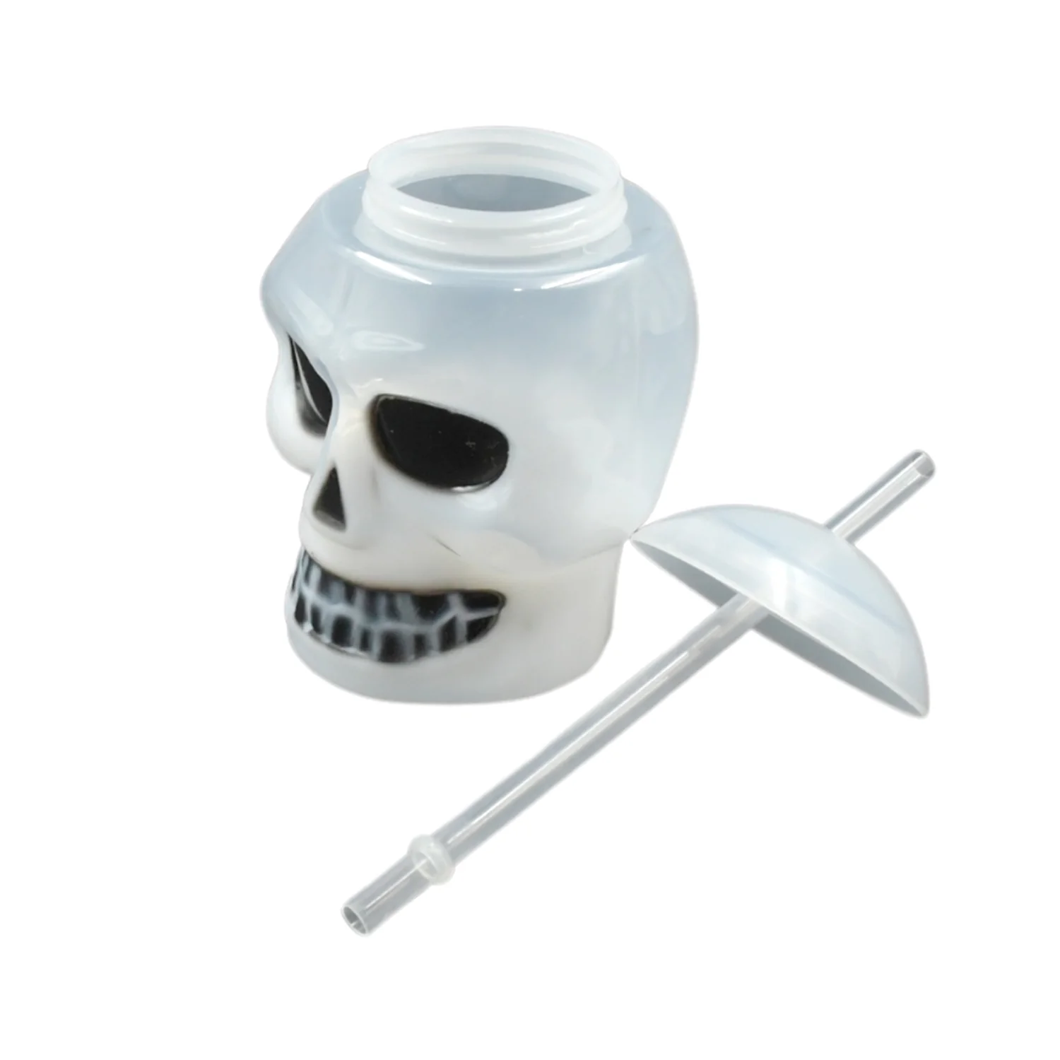 Ghost Face Bottle Water Bottle, Drinking Cup with Lid and Straw(1 Pc) - Image 5